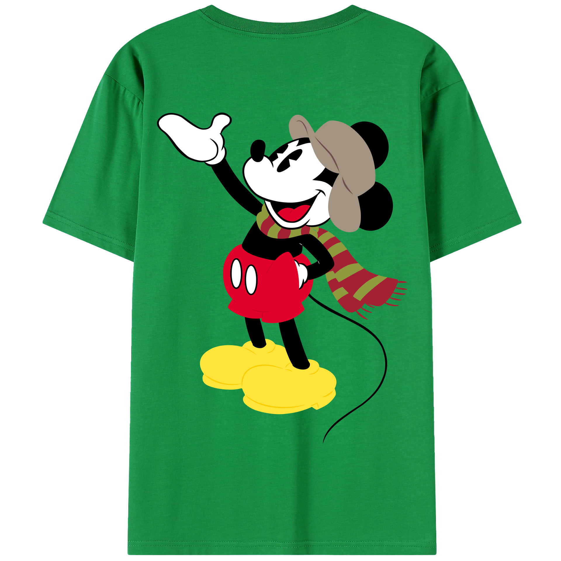 （画像用） ミッキーマウス Mickey Mouse 綿100％半袖Tシャツ（背面プリント）