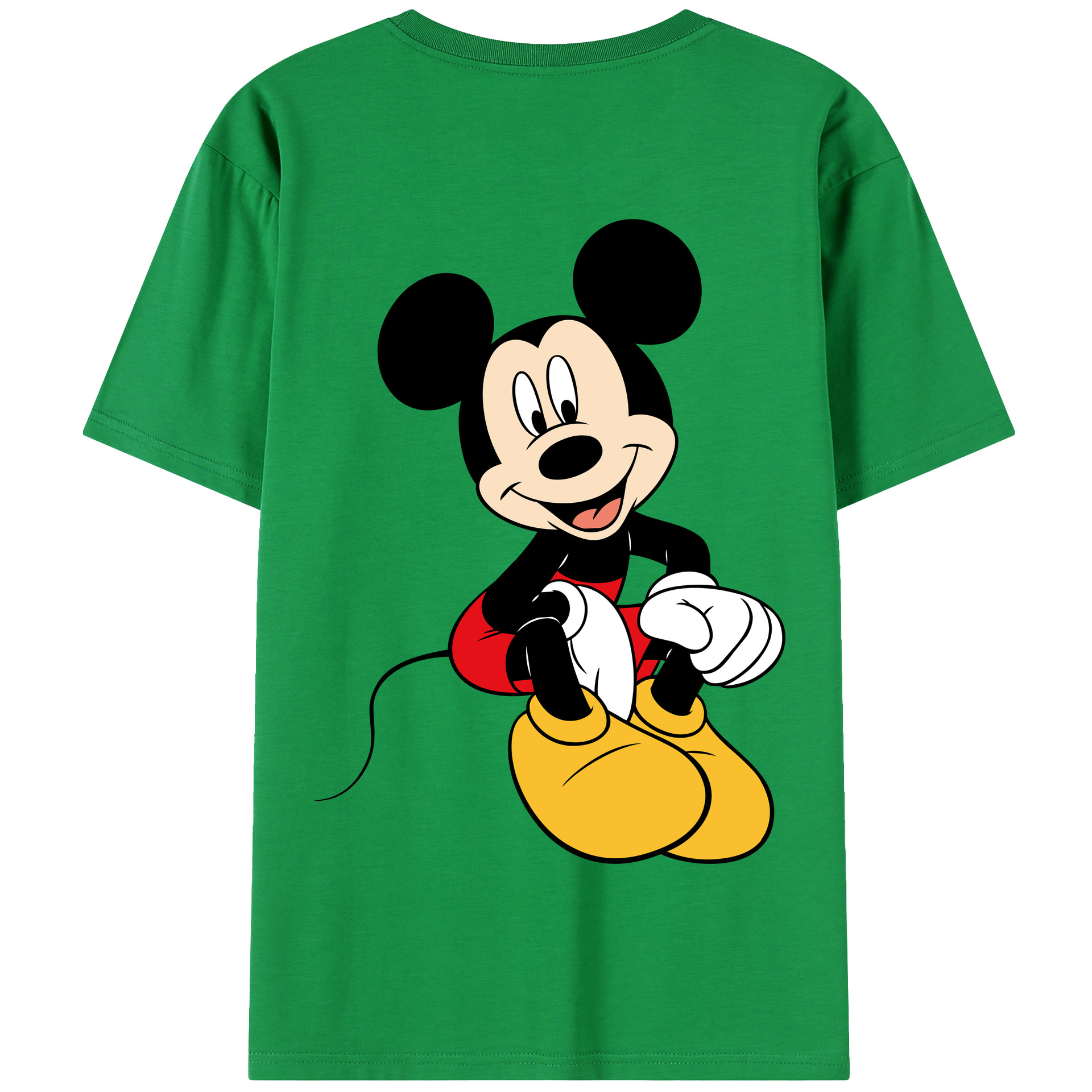 （画像用） ミッキーマウス Mickey Mouse 綿100％半袖Tシャツ（背面プリント）