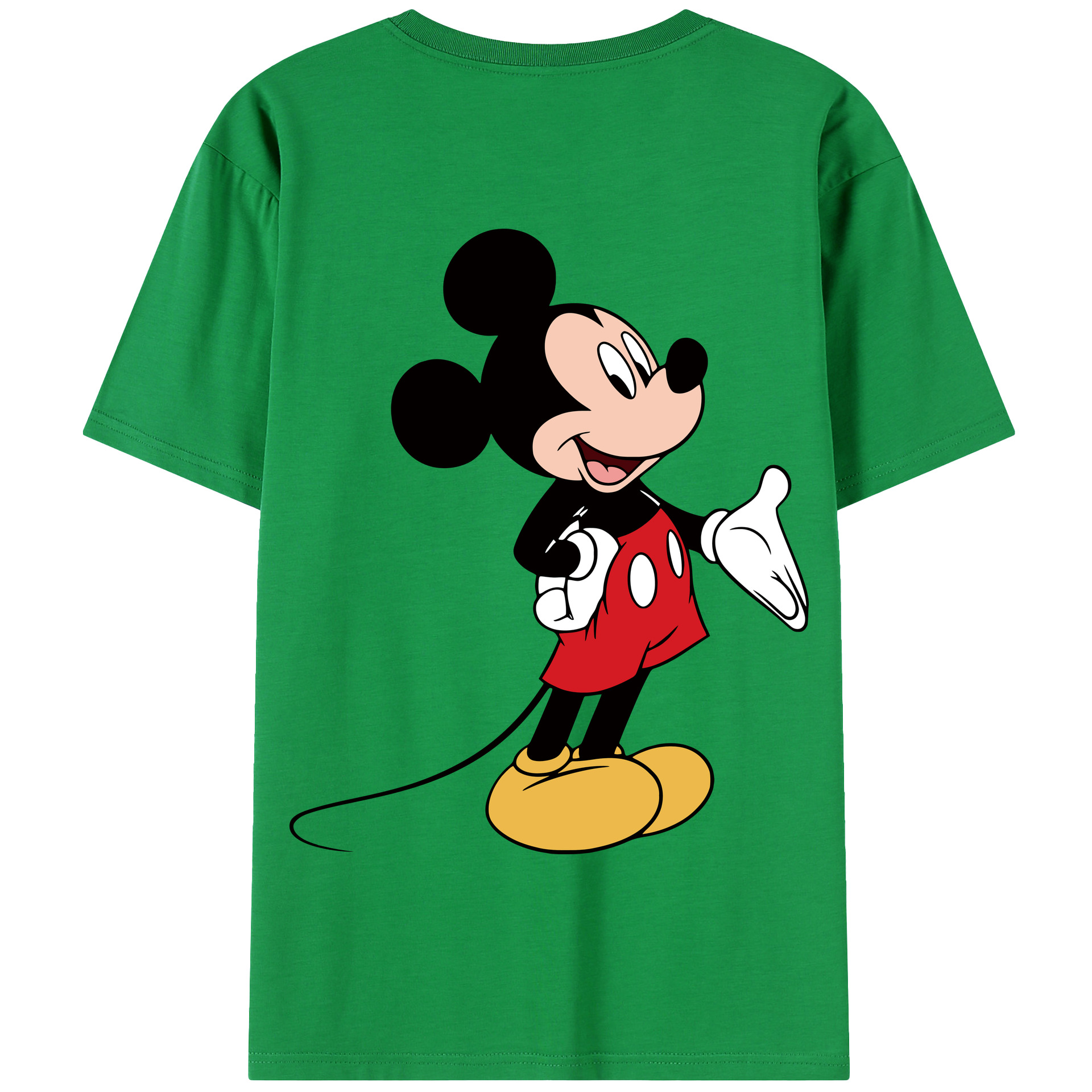 （画像用） ミッキーマウス Mickey Mouse 綿100％半袖Tシャツ（背面プリント）