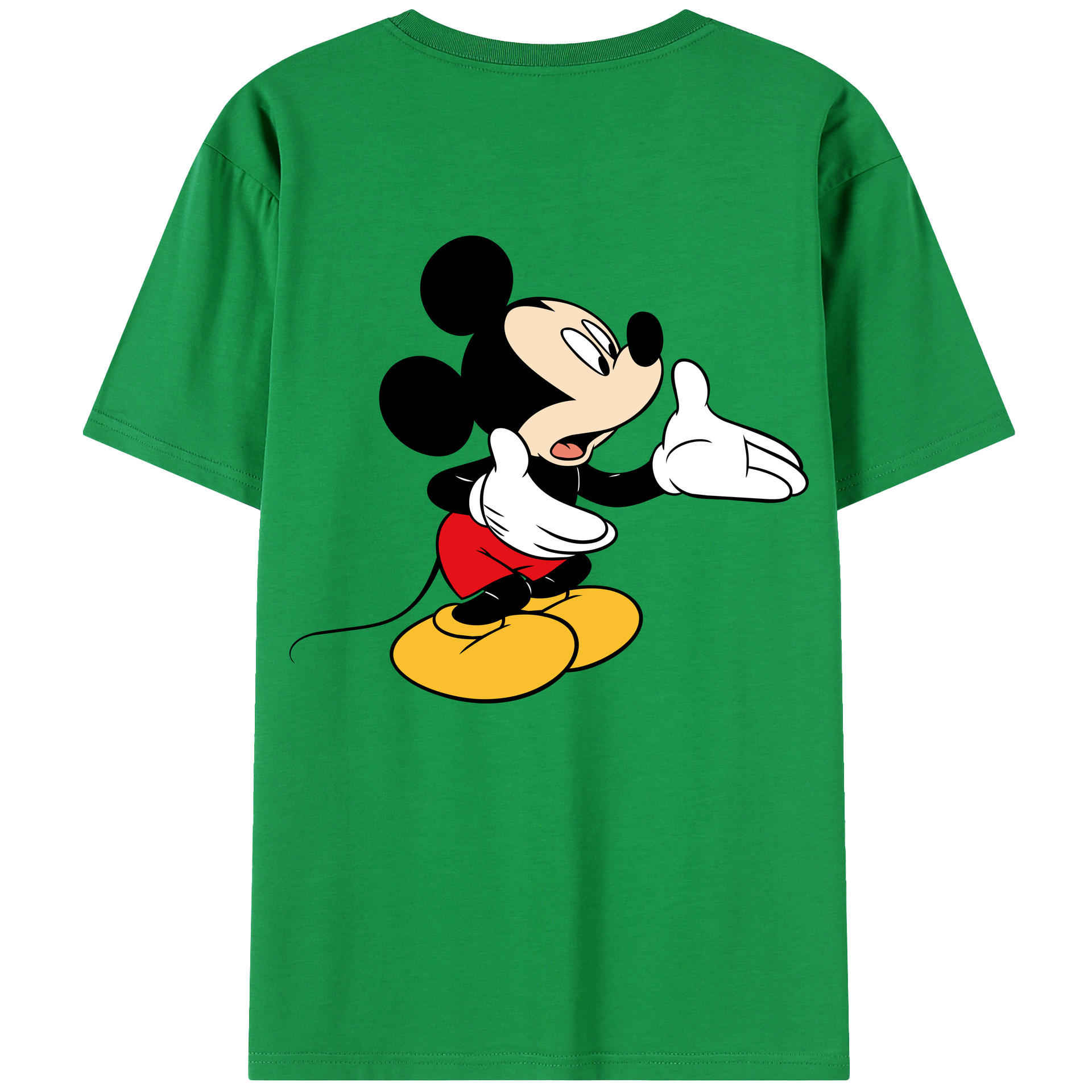 （画像用） ミッキーマウス Mickey Mouse 綿100％半袖Tシャツ（背面プリント）