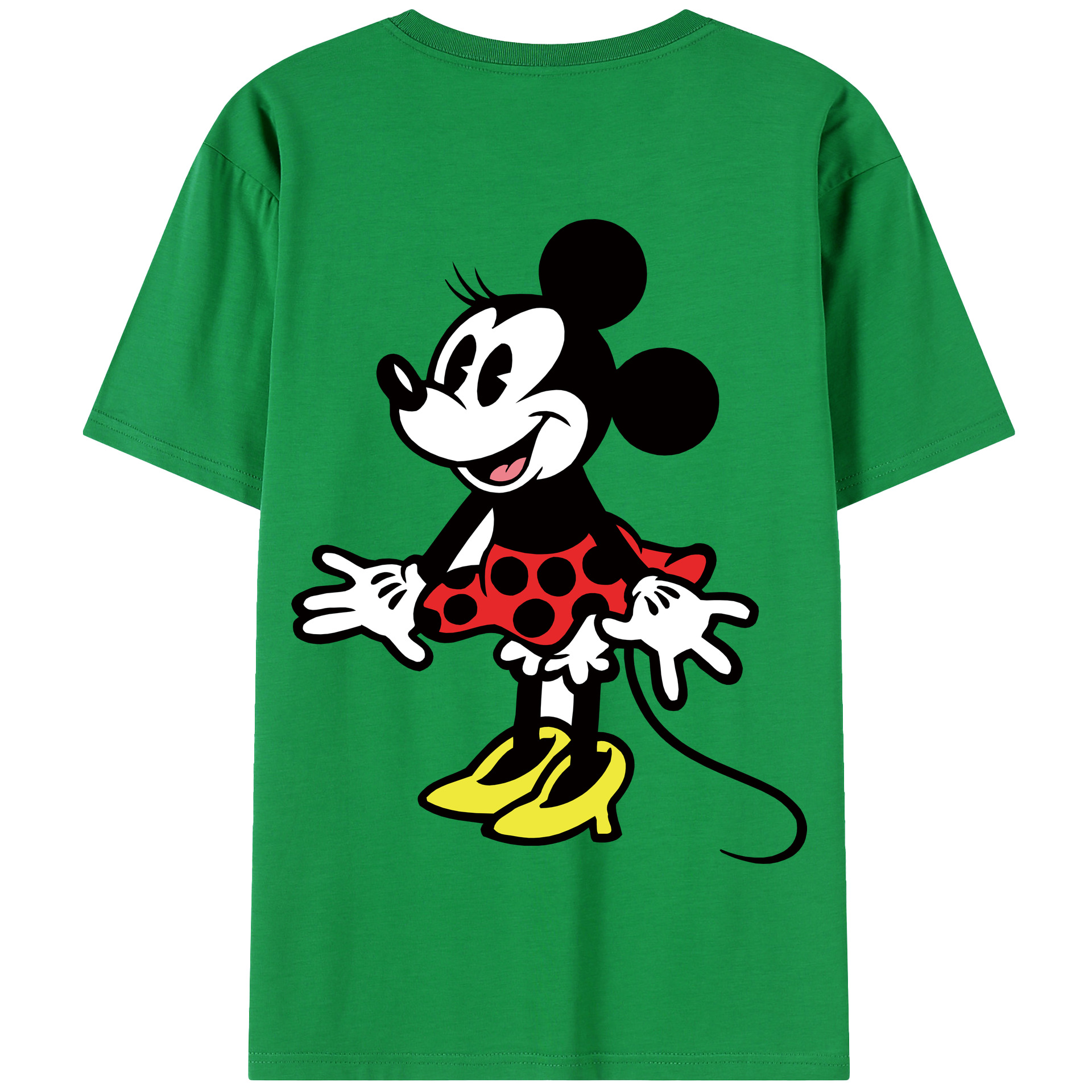 （画像用） ミッキーマウス Mickey Mouse 綿100％半袖Tシャツ（背面プリント）