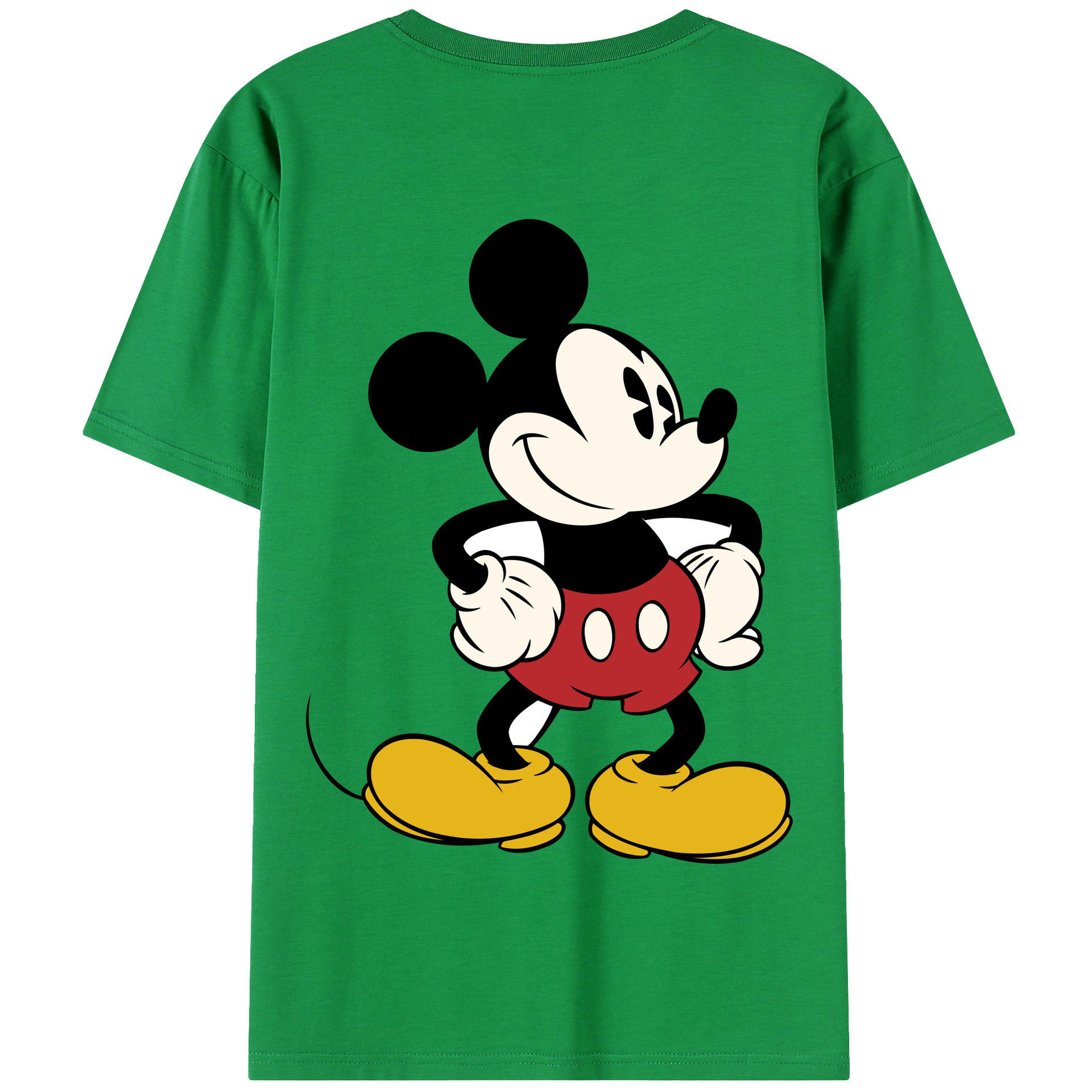 （画像用） ミッキーマウス Mickey Mouse 綿100％半袖Tシャツ（背面プリント）