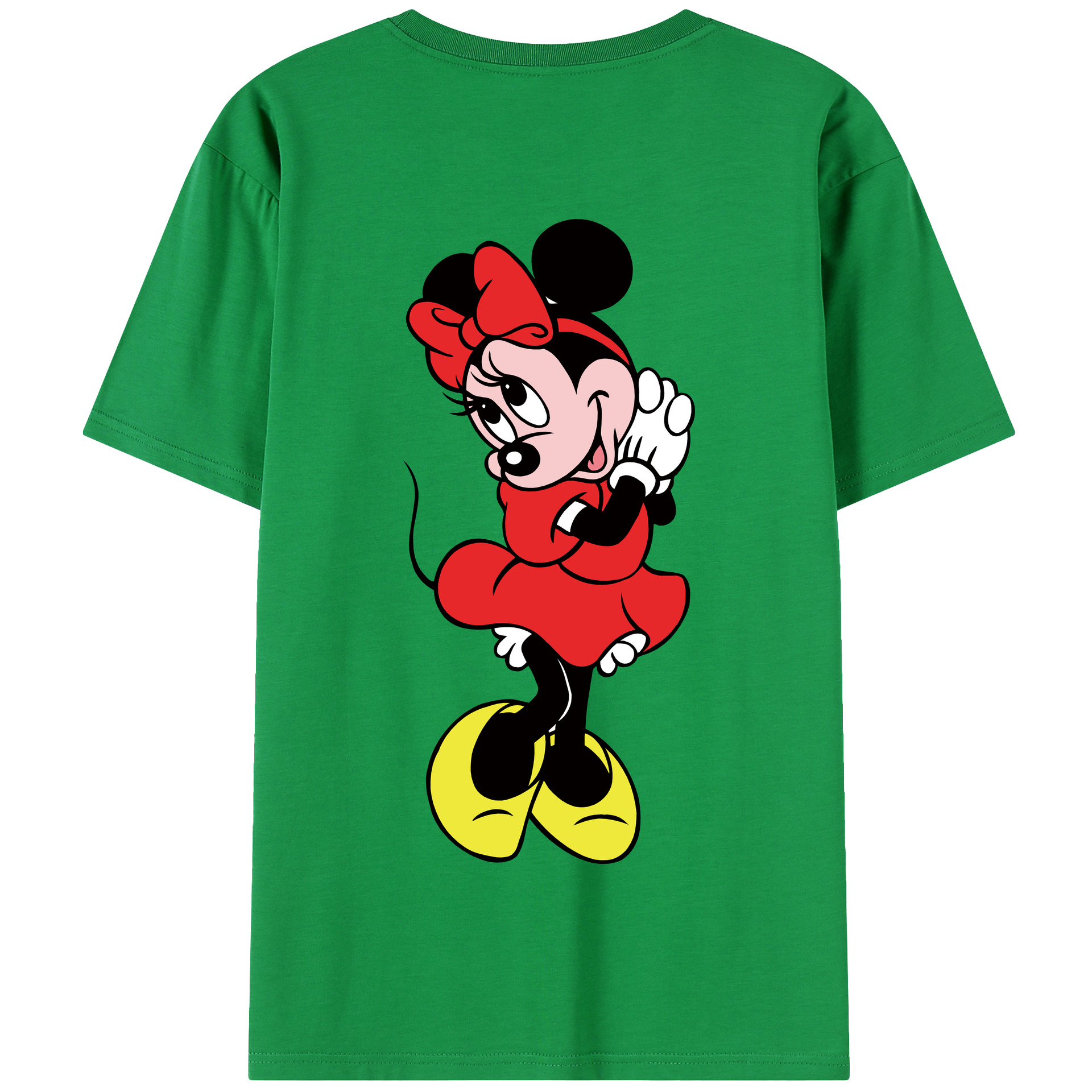 （画像用） ミッキーマウス Mickey Mouse 綿100％半袖Tシャツ（背面プリント）