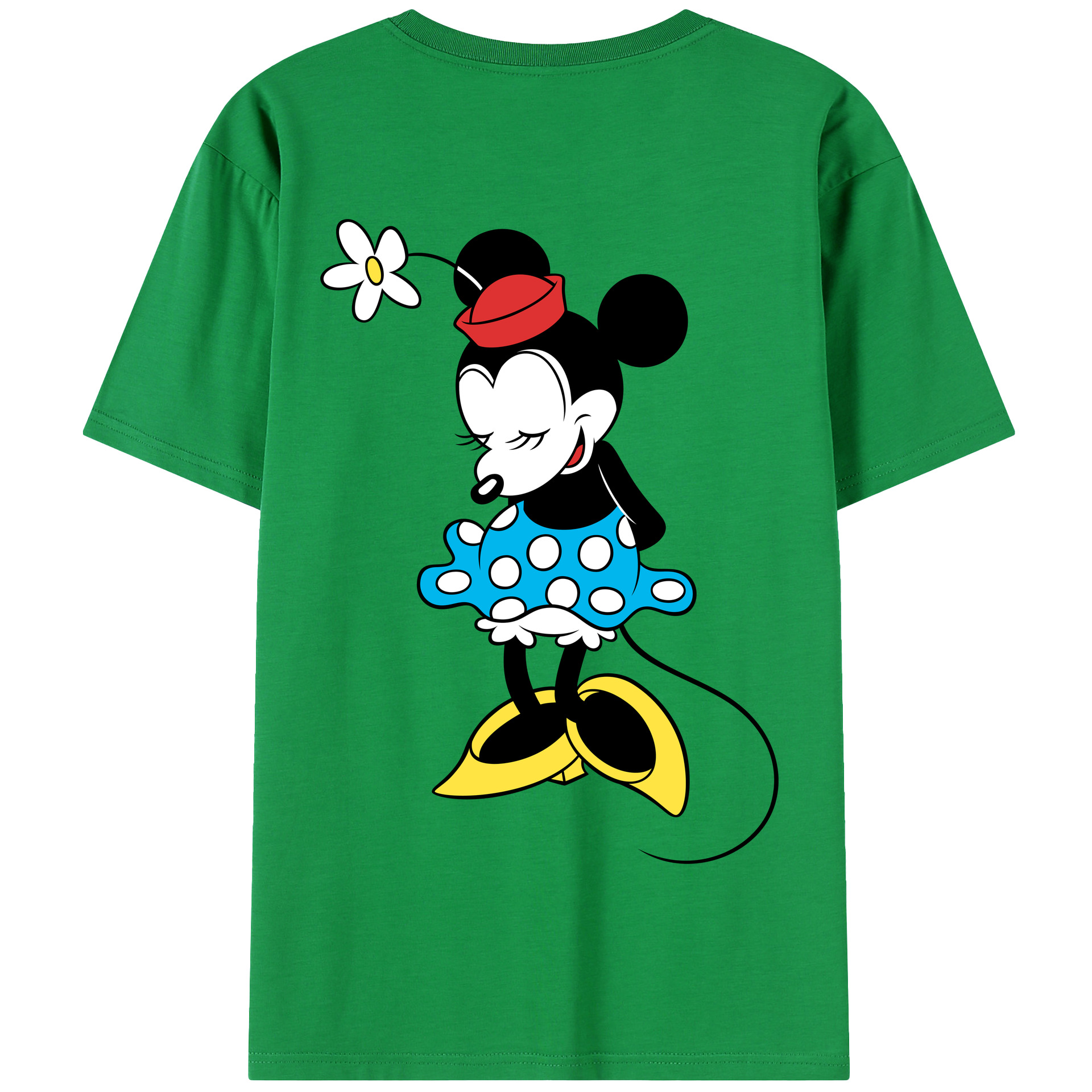 （画像用） ミッキーマウス Mickey Mouse 綿100％半袖Tシャツ（背面プリント）