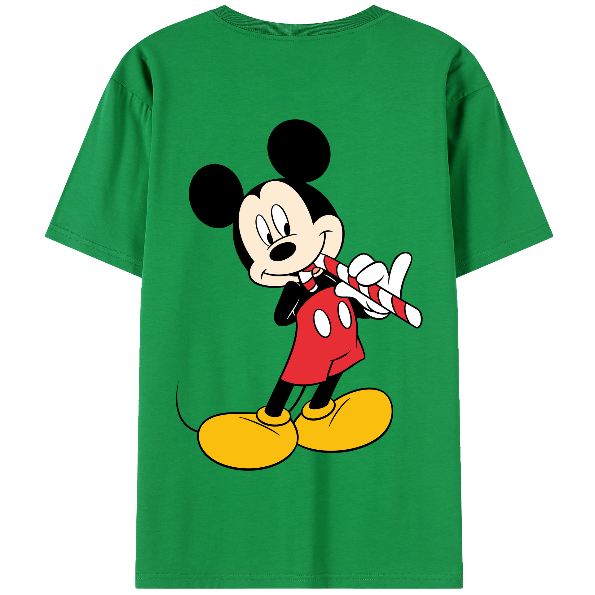 （画像用） ミッキーマウス Mickey Mouse 綿100％半袖Tシャツ（背面プリント）