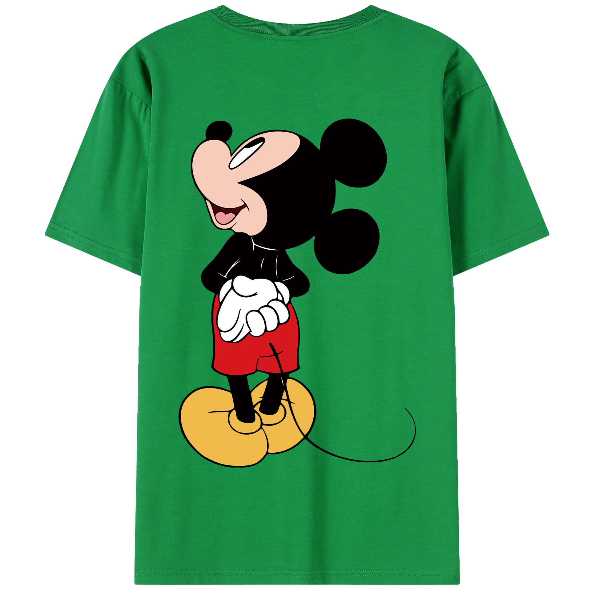 （画像用） ミッキーマウス Mickey Mouse 綿100％半袖Tシャツ（背面プリント）