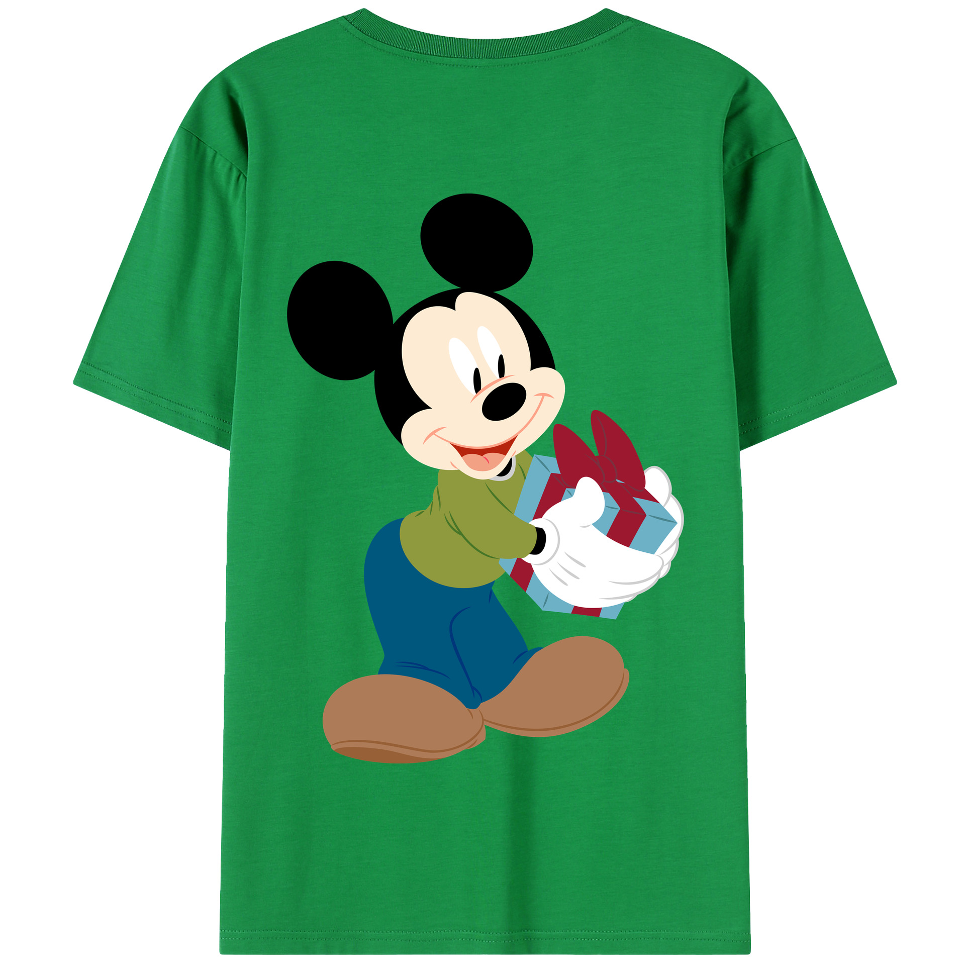 （画像用） ミッキーマウス Mickey Mouse 綿100％半袖Tシャツ（背面プリント）