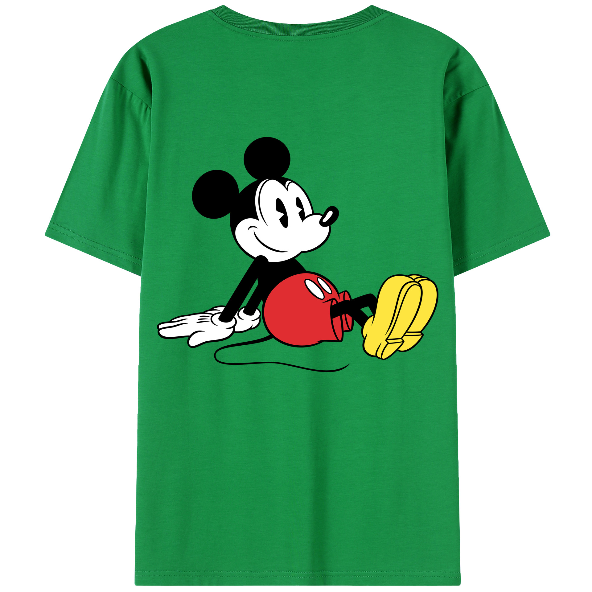 （画像用） ミッキーマウス Mickey Mouse 綿100％半袖Tシャツ（背面プリント）
