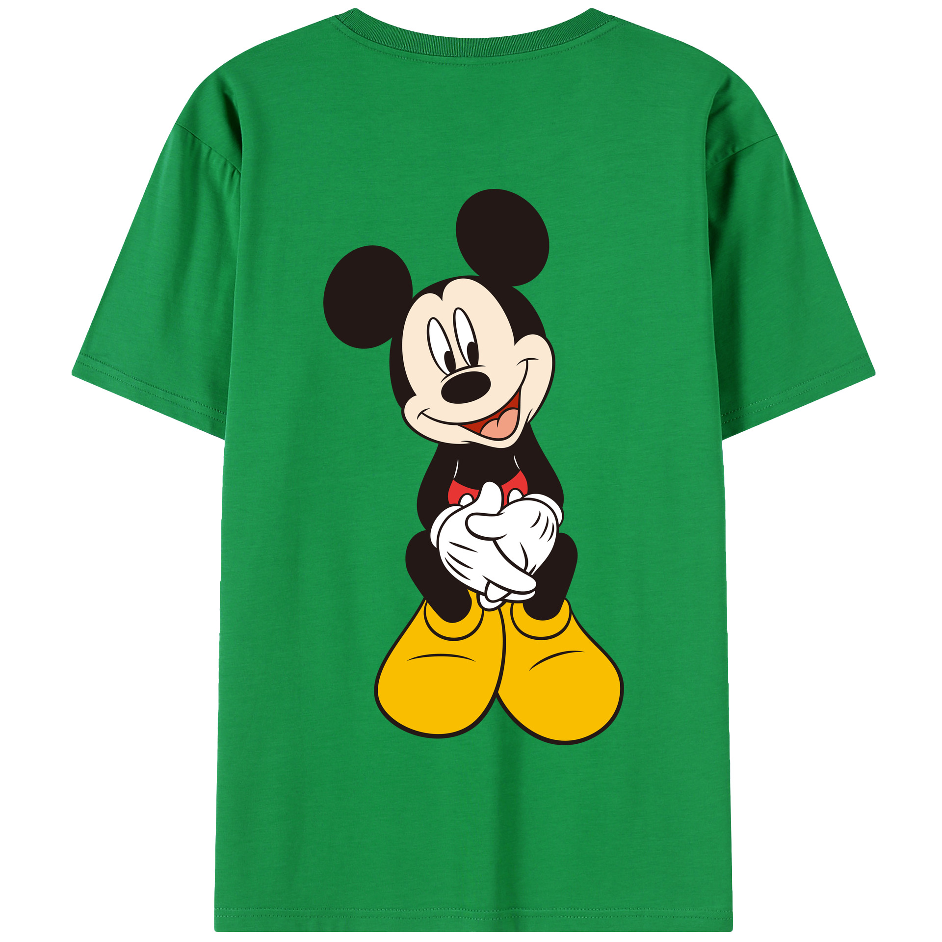 （画像用） ミッキーマウス Mickey Mouse 綿100％半袖Tシャツ（背面プリント）