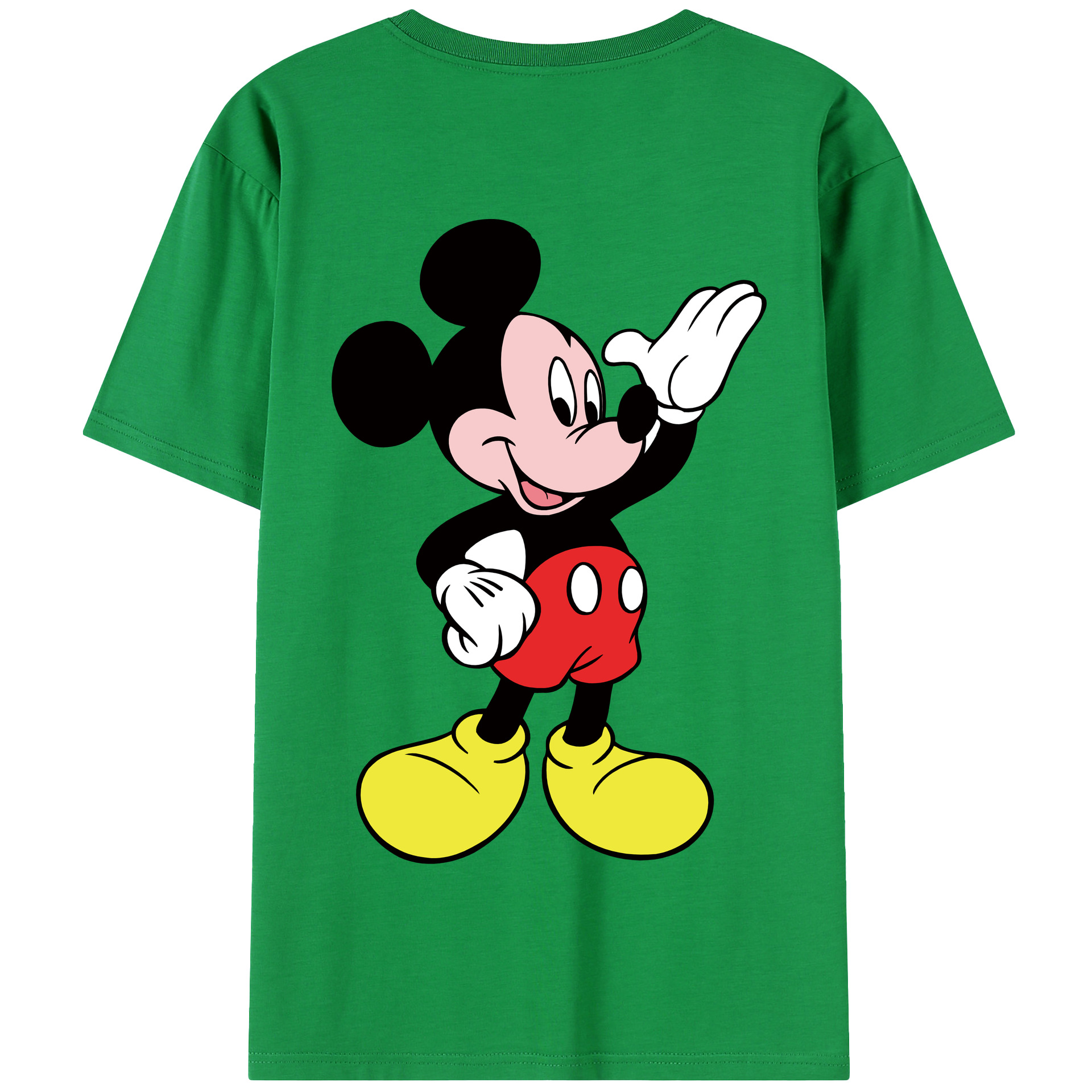 （画像用） ミッキーマウス Mickey Mouse 綿100％半袖Tシャツ（背面プリント）