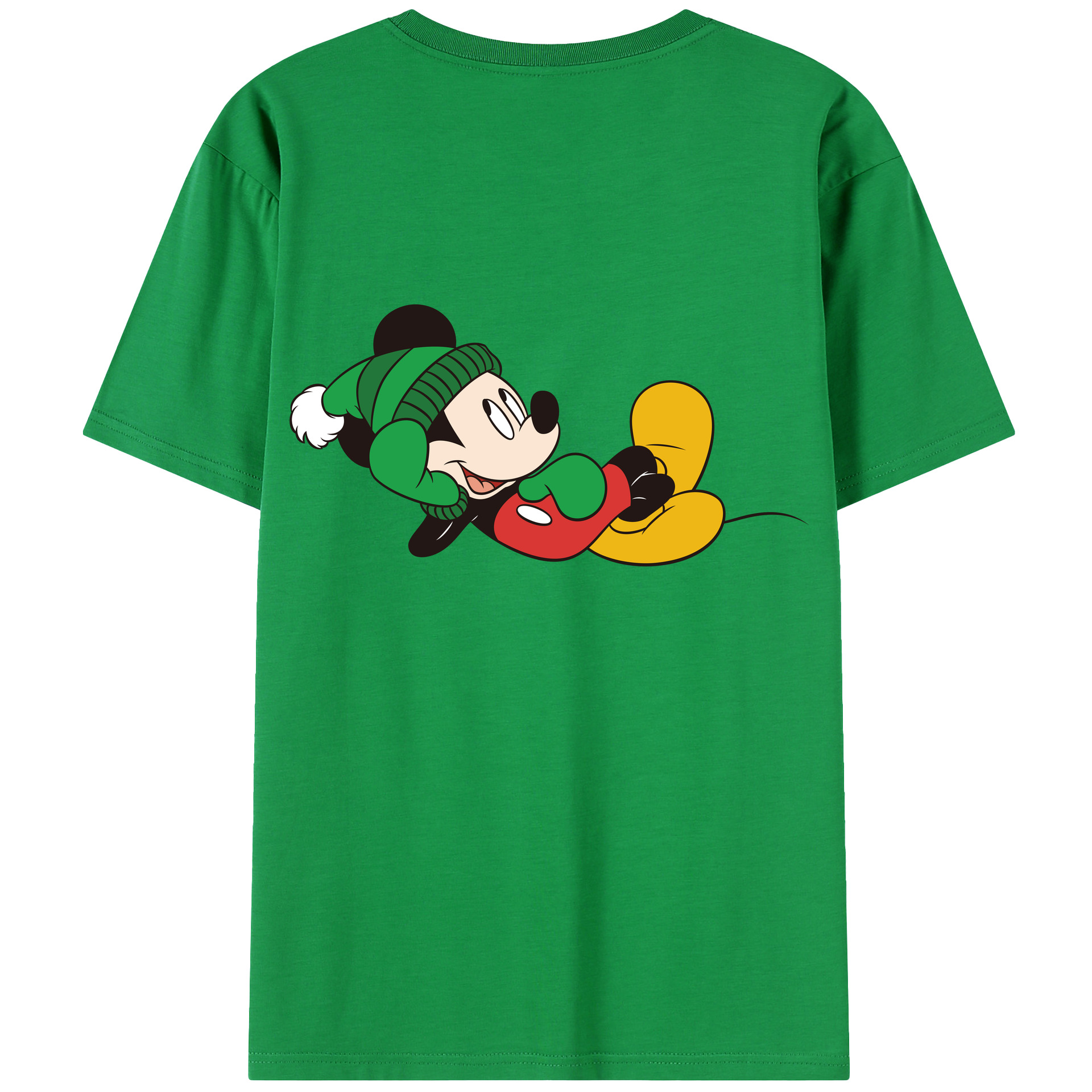 （画像用） ミッキーマウス Mickey Mouse 綿100％半袖Tシャツ（背面プリント）
