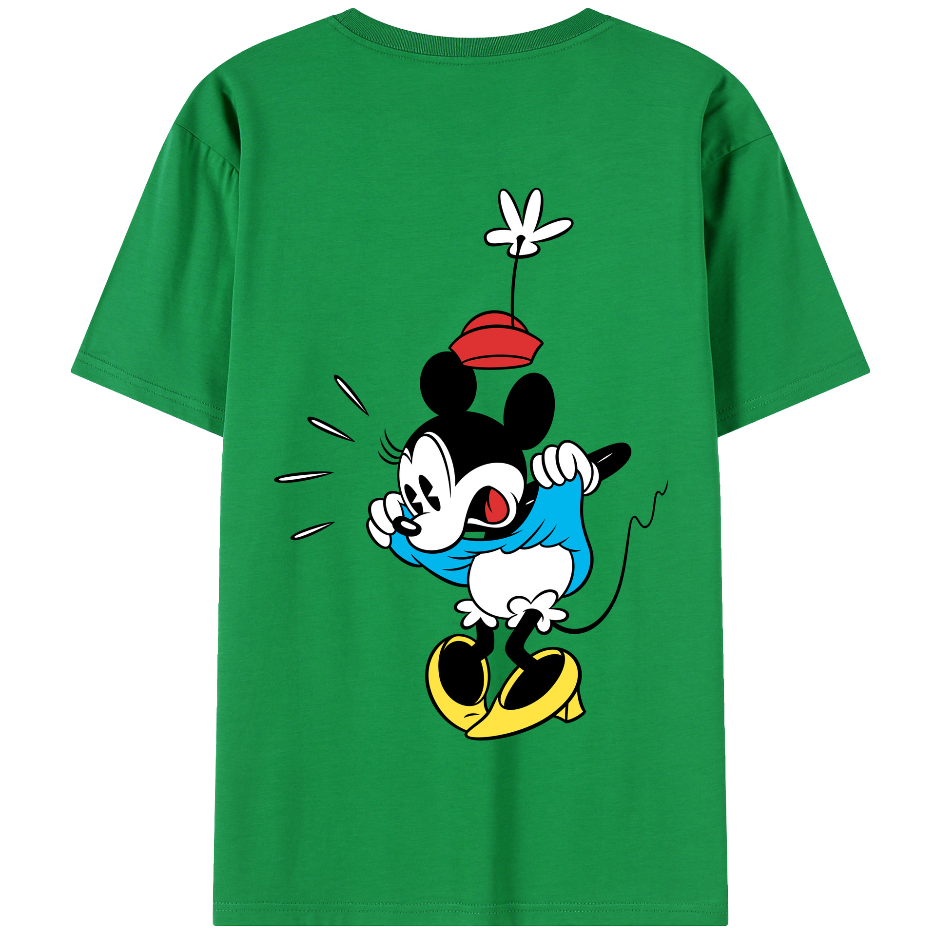 （画像用） ミッキーマウス Mickey Mouse 綿100％半袖Tシャツ（背面プリント）