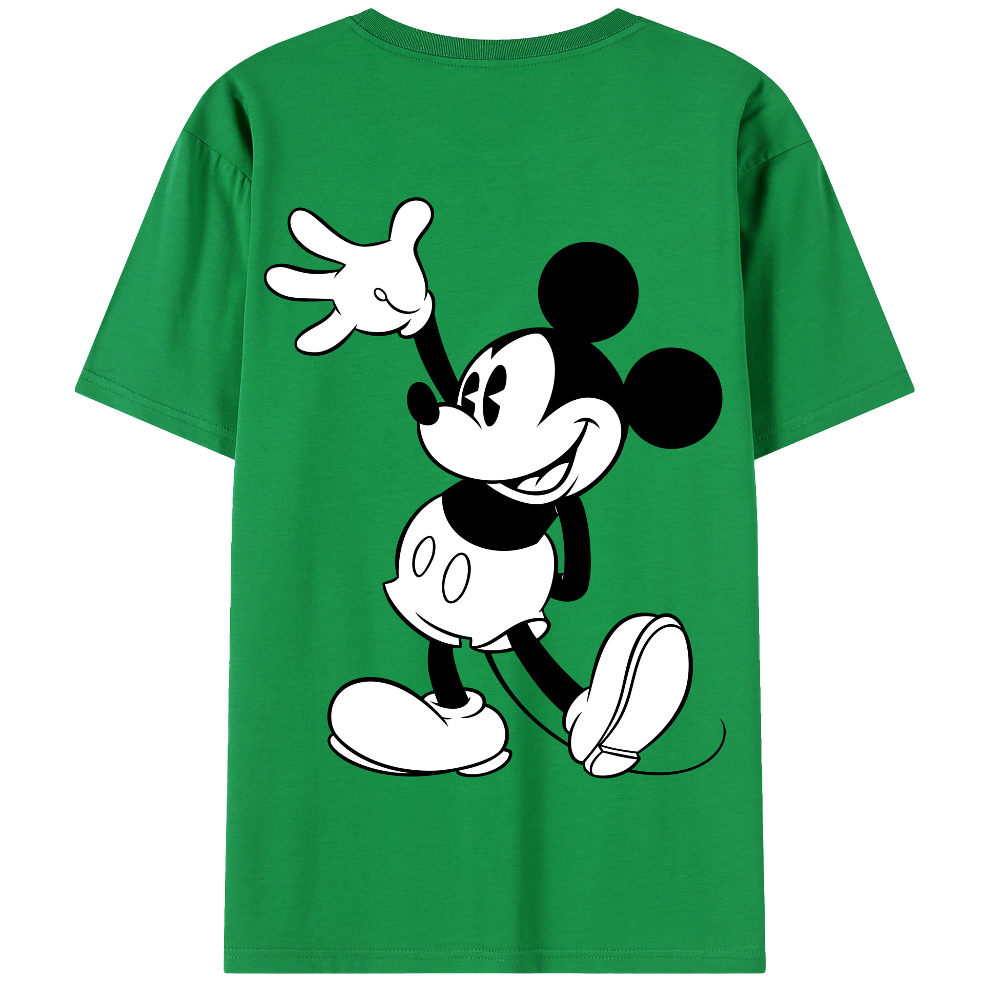 （画像用） ミッキーマウス Mickey Mouse 綿100％半袖Tシャツ（背面プリント）
