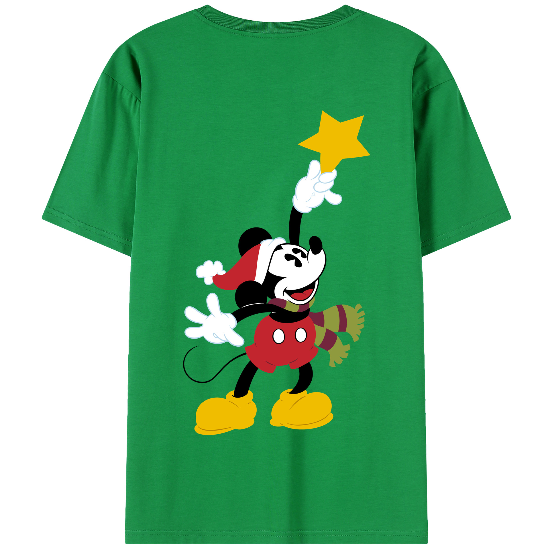 （画像用） ミッキーマウス Mickey Mouse 綿100％半袖Tシャツ（背面プリント）