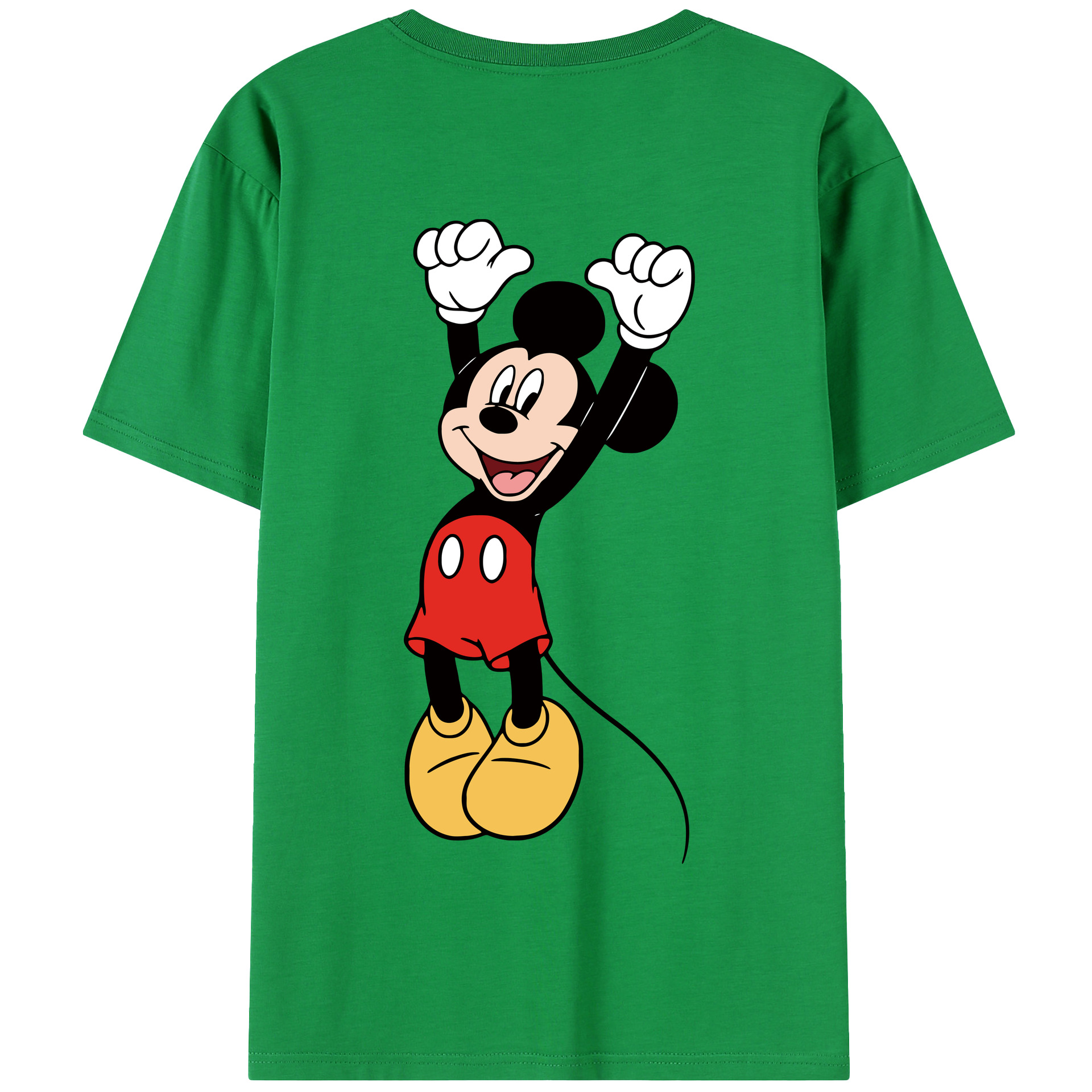 （画像用） ミッキーマウス Mickey Mouse 綿100％半袖Tシャツ（背面プリント）