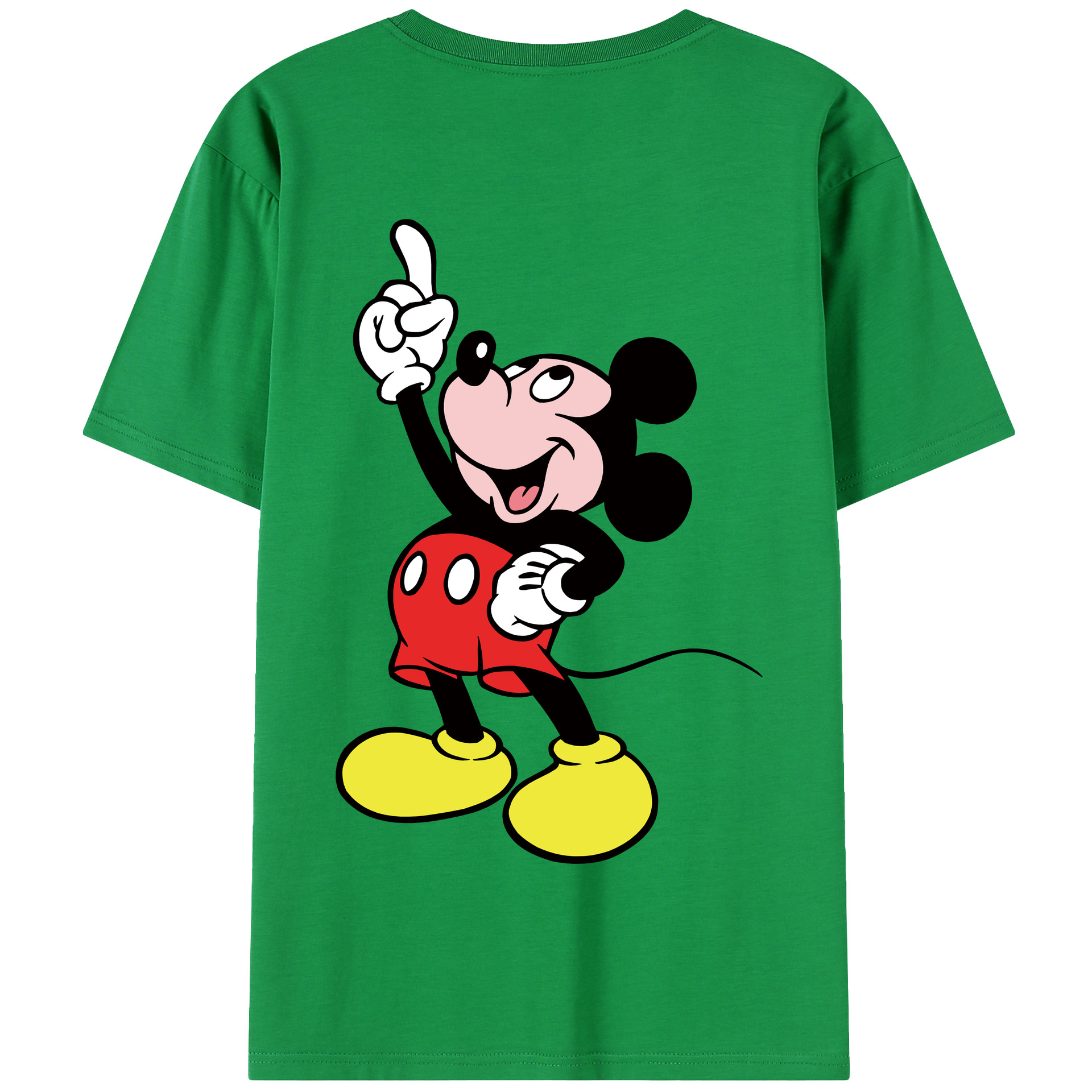 （画像用） ミッキーマウス Mickey Mouse 綿100％半袖Tシャツ（背面プリント）