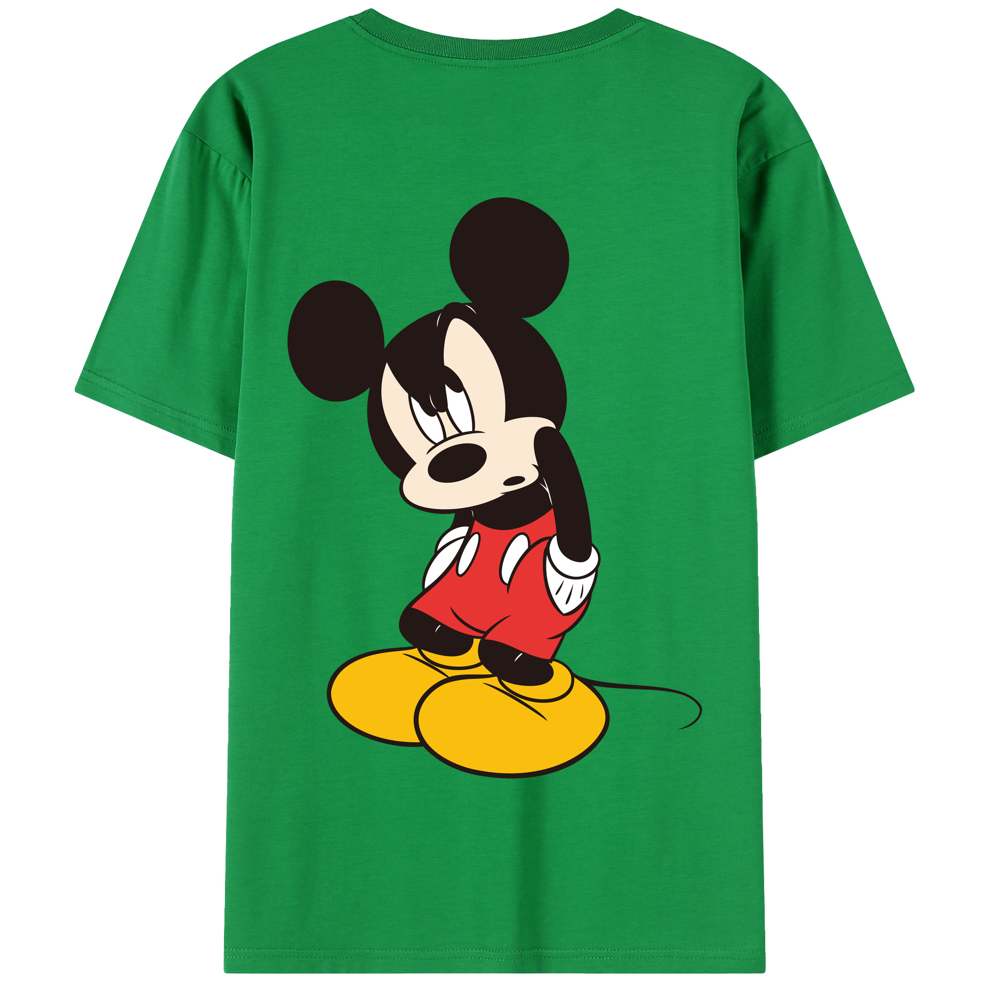 （画像用） ミッキーマウス Mickey Mouse 綿100％半袖Tシャツ（背面プリント）