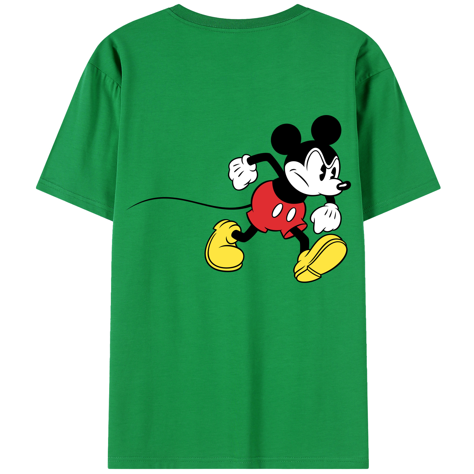 （画像用） ミッキーマウス Mickey Mouse 綿100％半袖Tシャツ（背面プリント）