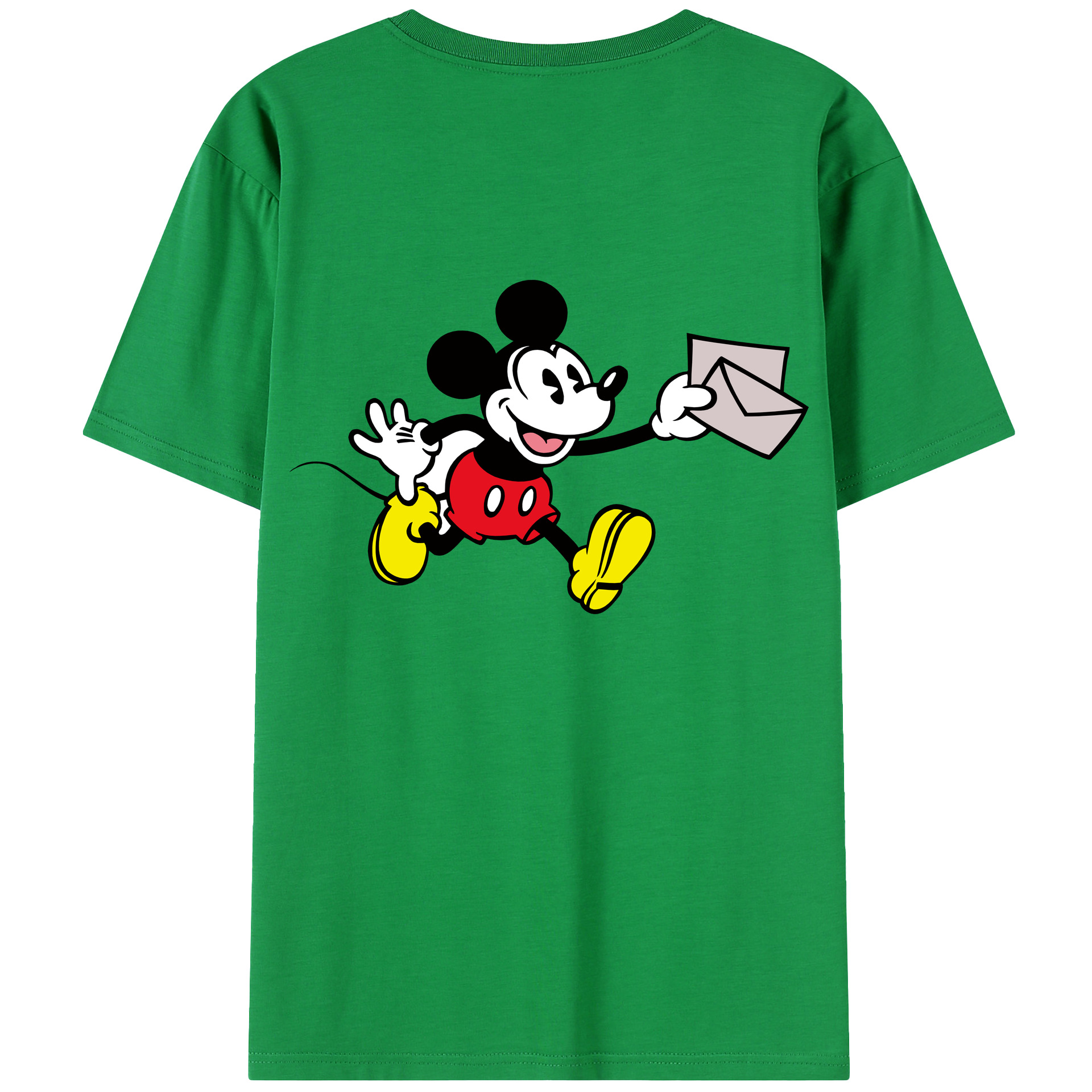 （画像用） ミッキーマウス Mickey Mouse 綿100％半袖Tシャツ（背面プリント）