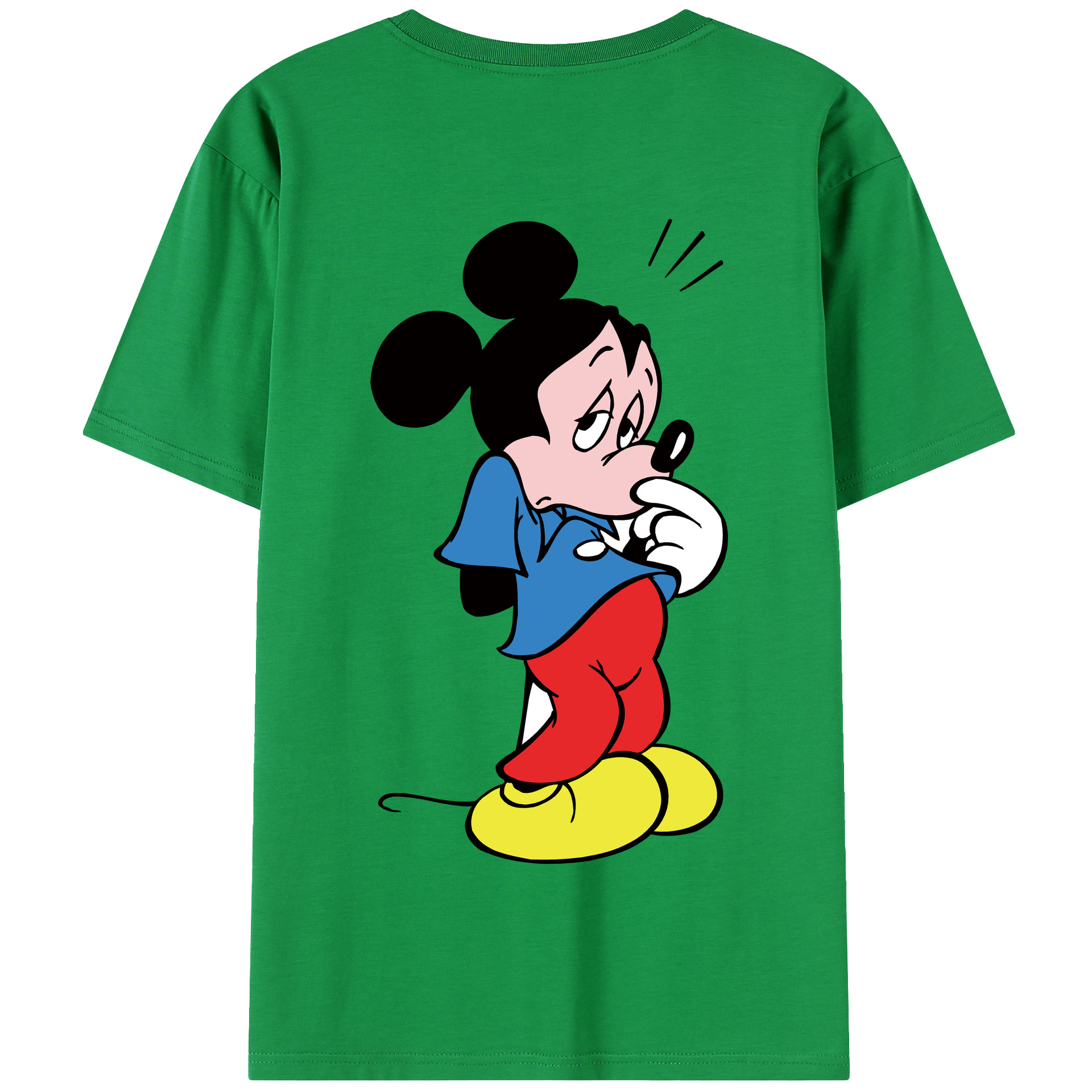 （画像用） ミッキーマウス Mickey Mouse 綿100％半袖Tシャツ（背面プリント）