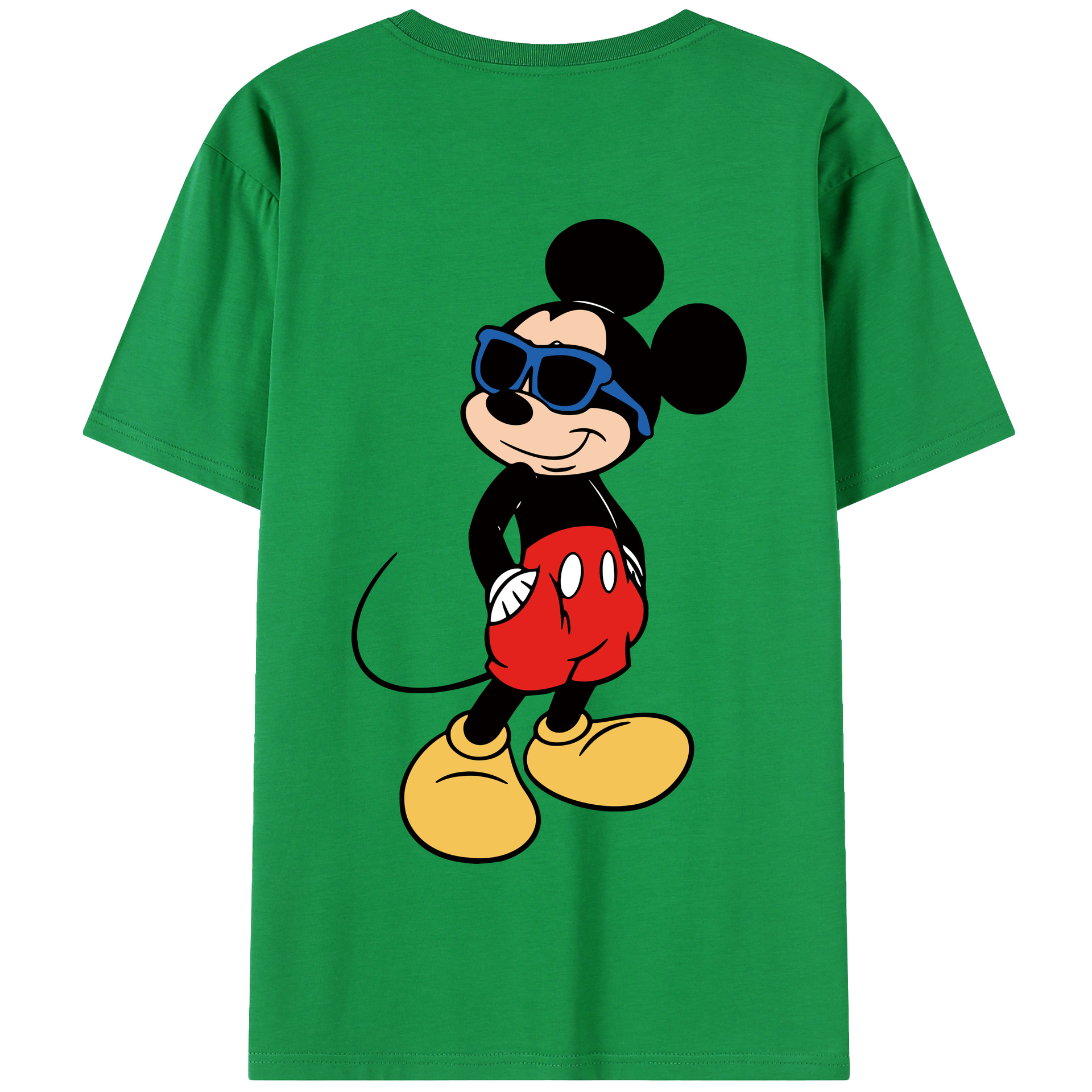 （画像用） ミッキーマウス Mickey Mouse 綿100％半袖Tシャツ（背面プリント）