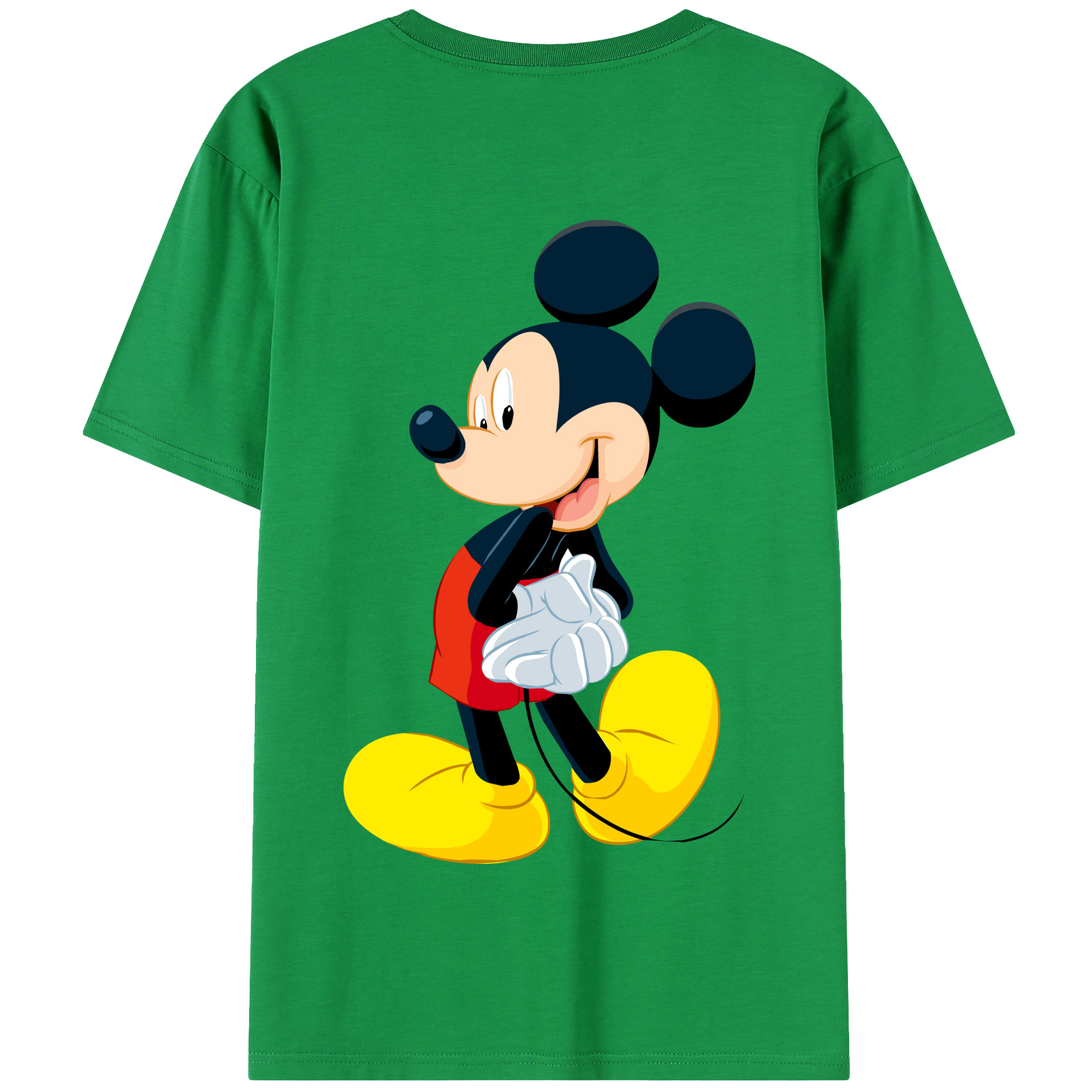 （画像用） ミッキーマウス Mickey Mouse 綿100％半袖Tシャツ（背面プリント）