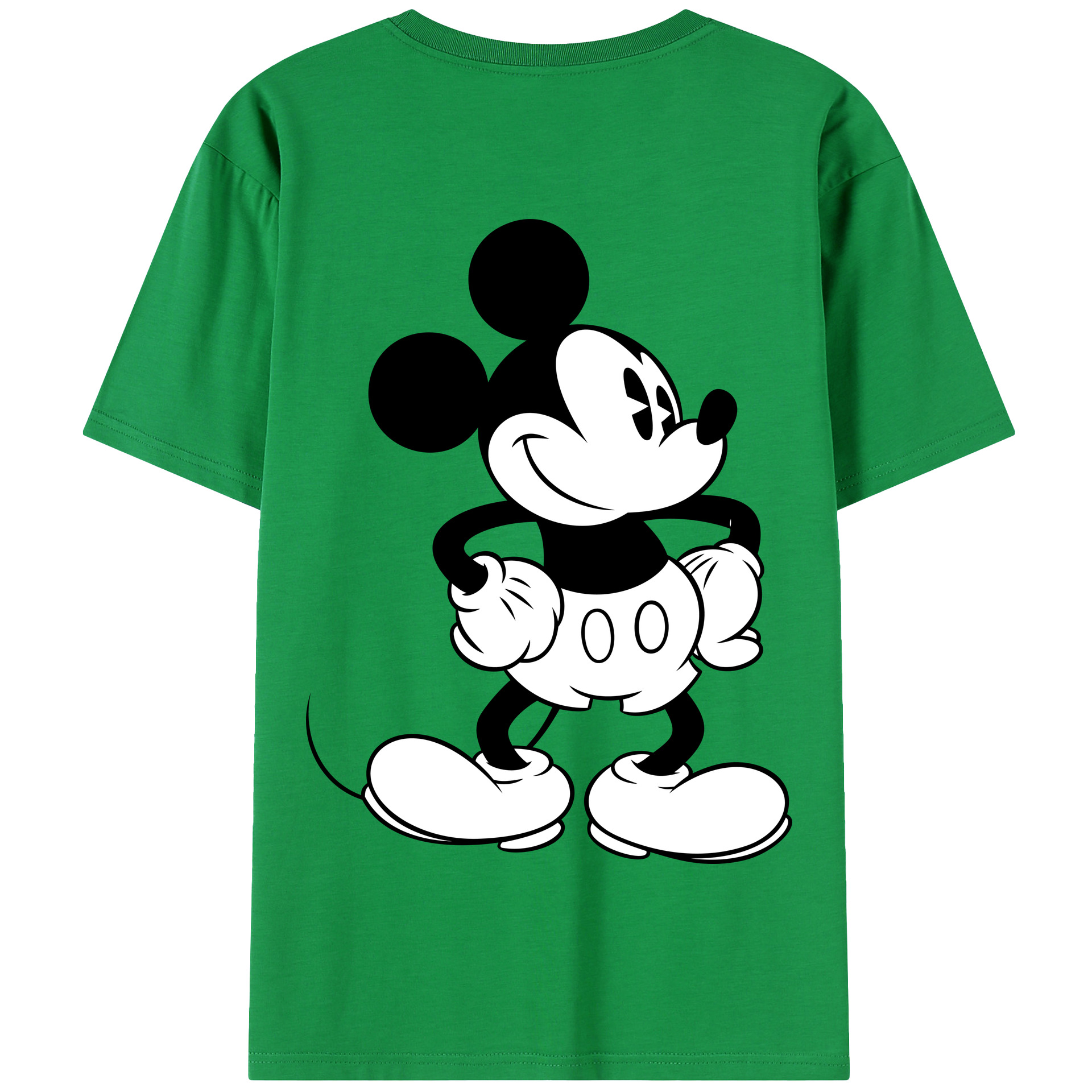 （画像用） ミッキーマウス Mickey Mouse 綿100％半袖Tシャツ（背面プリント）