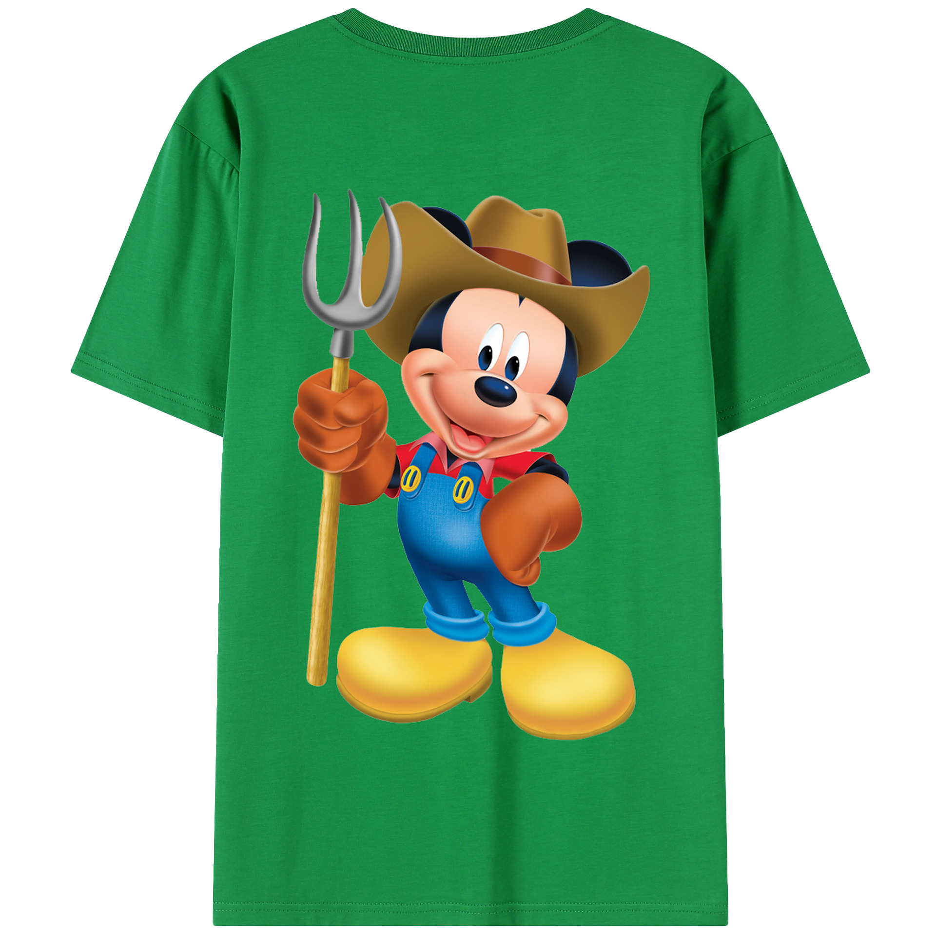 （画像用） ミッキーマウス Mickey Mouse 綿100％半袖Tシャツ（背面プリント）