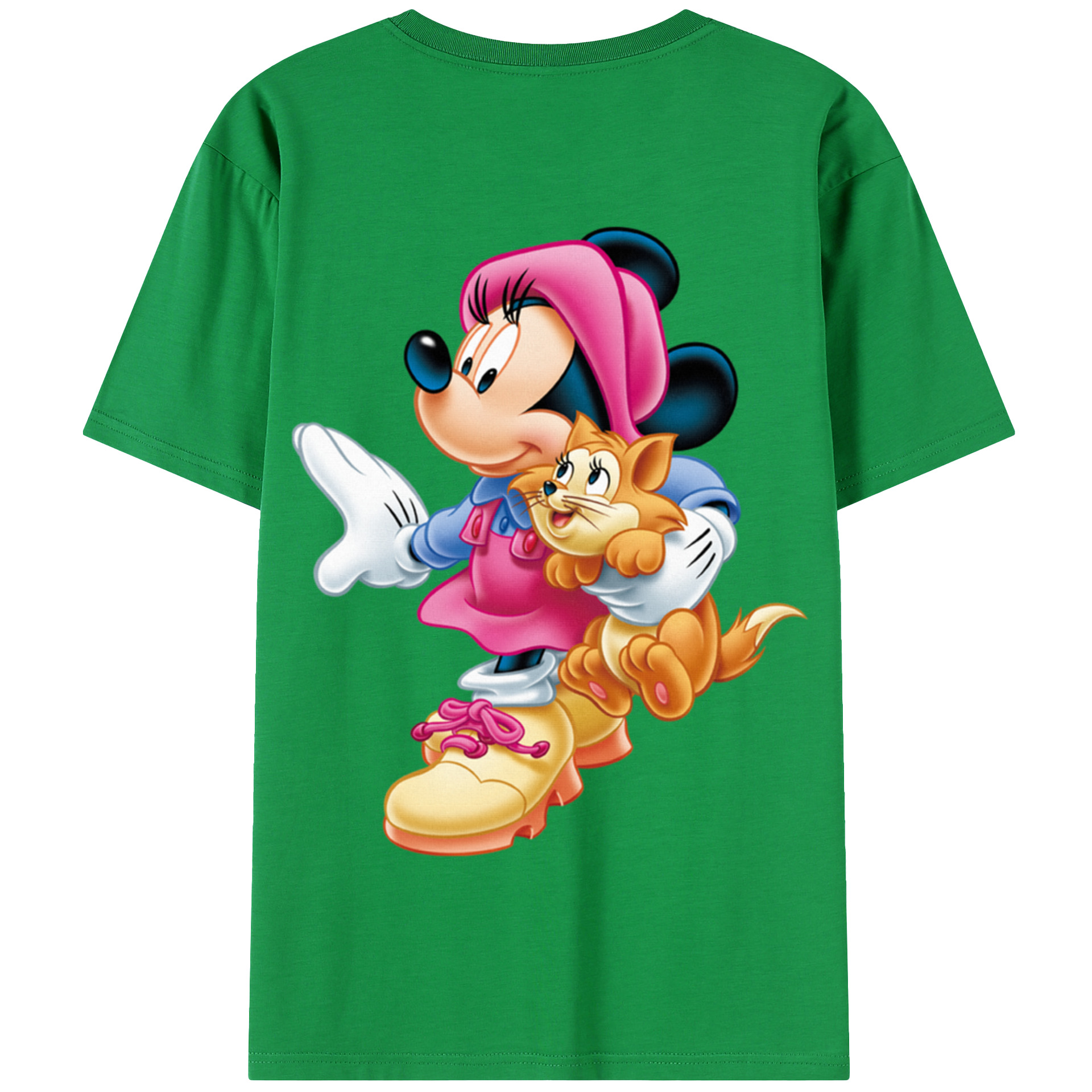（画像用） ミッキーマウス Mickey Mouse 綿100％半袖Tシャツ（背面プリント）