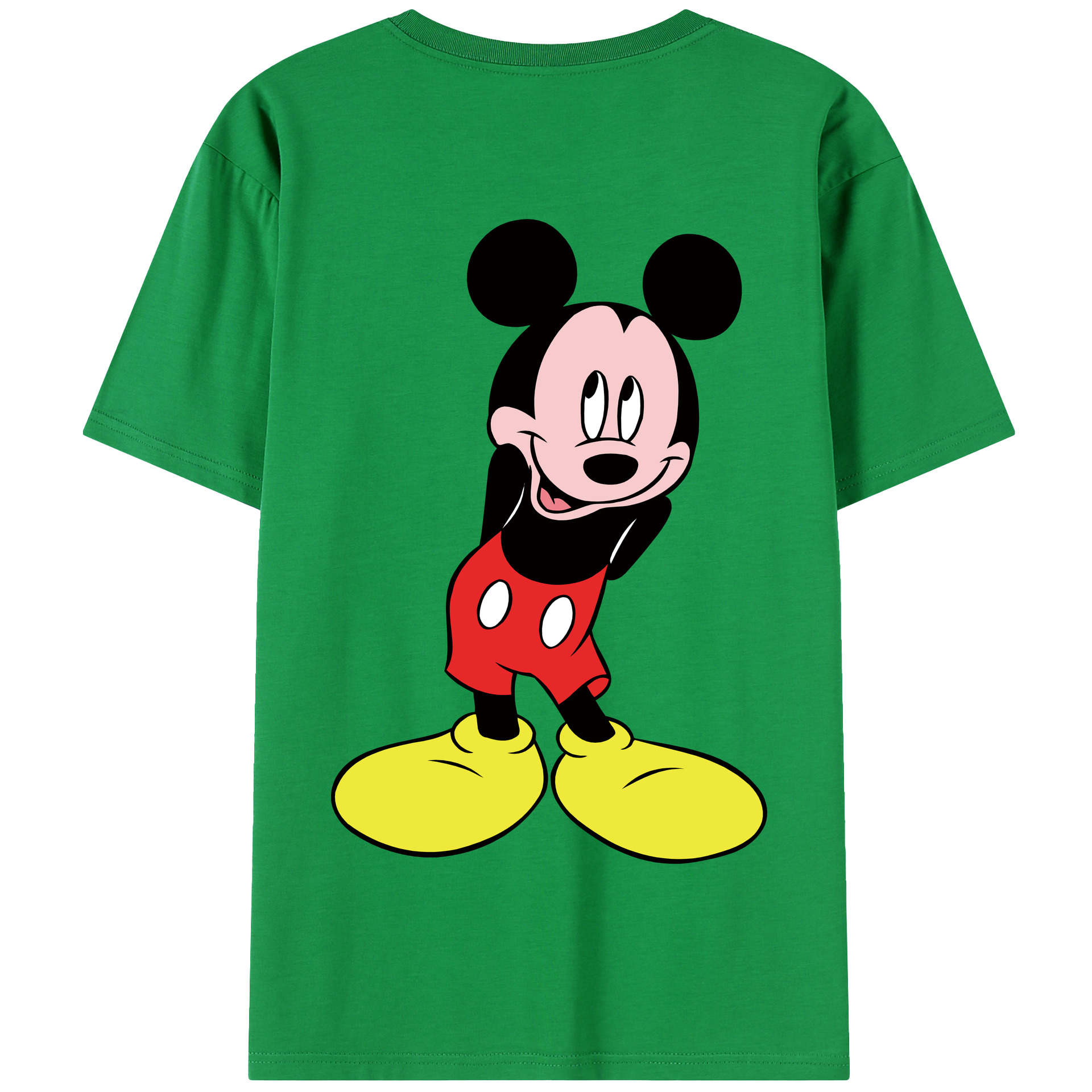（画像用） ミッキーマウス Mickey Mouse 綿100％半袖Tシャツ（背面プリント）