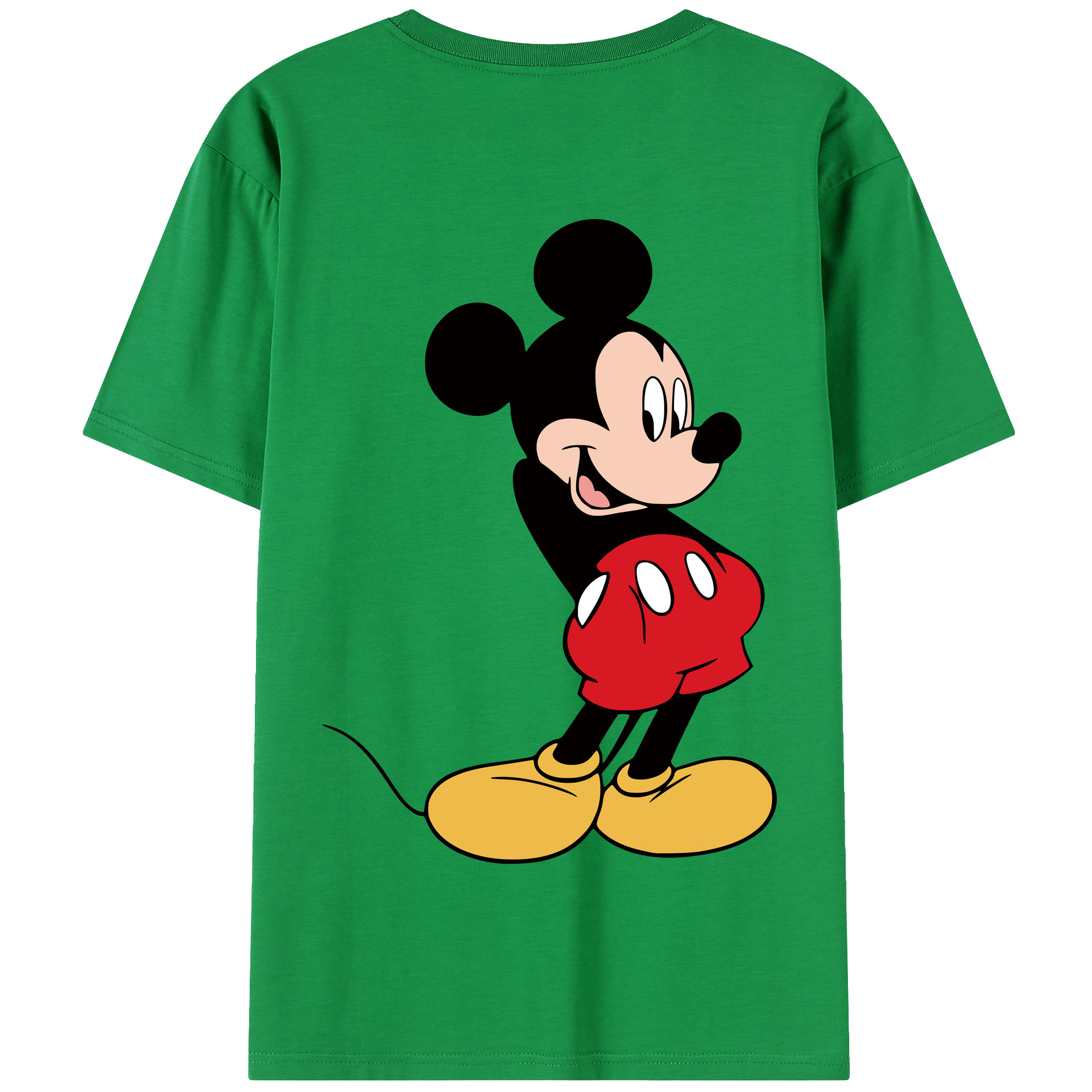 （画像用） ミッキーマウス Mickey Mouse 綿100％半袖Tシャツ（背面プリント）