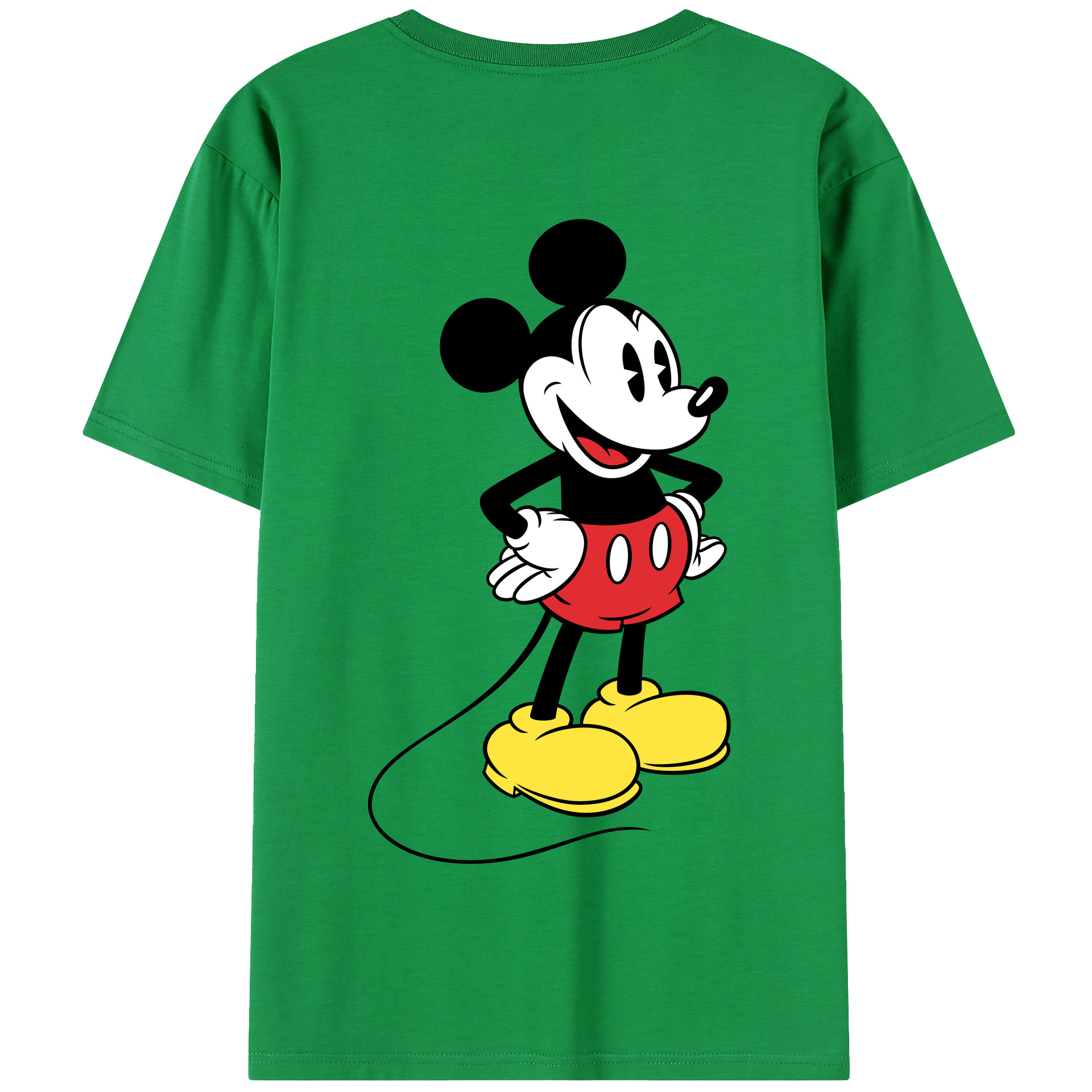 （画像用） ミッキーマウス Mickey Mouse 綿100％半袖Tシャツ（背面プリント）