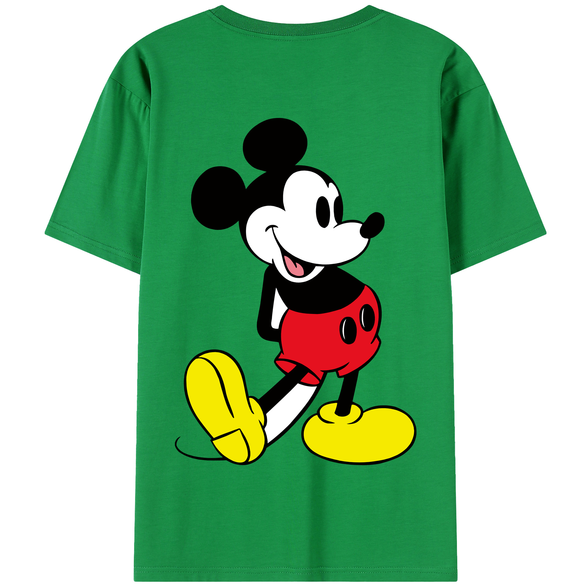（画像用） ミッキーマウス Mickey Mouse 綿100％半袖Tシャツ（背面プリント）