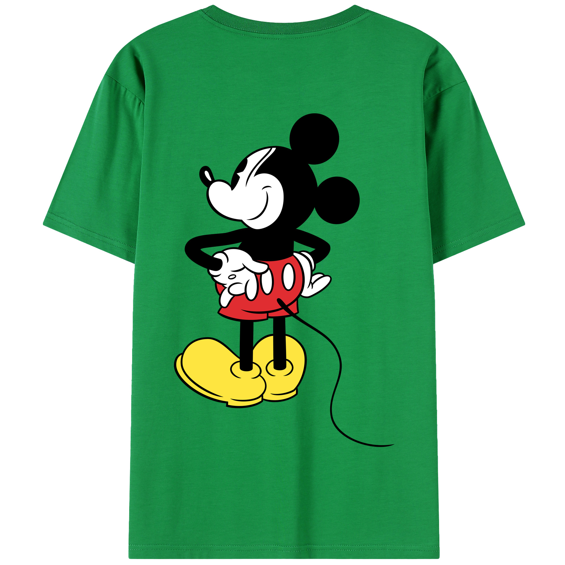 （画像用） ミッキーマウス Mickey Mouse 綿100％半袖Tシャツ（背面プリント）