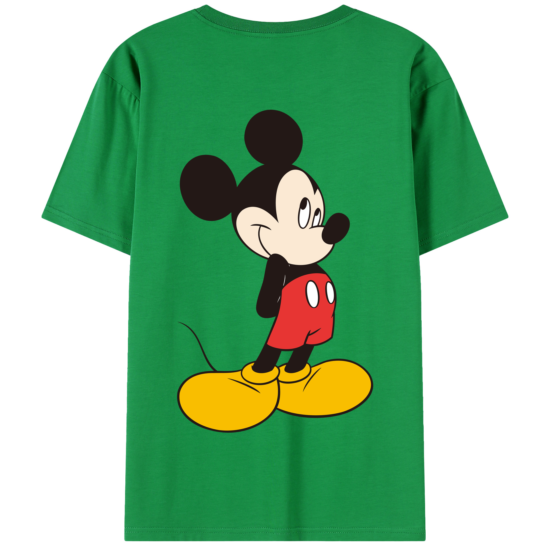 （画像用） ミッキーマウス Mickey Mouse 綿100％半袖Tシャツ（背面プリント）