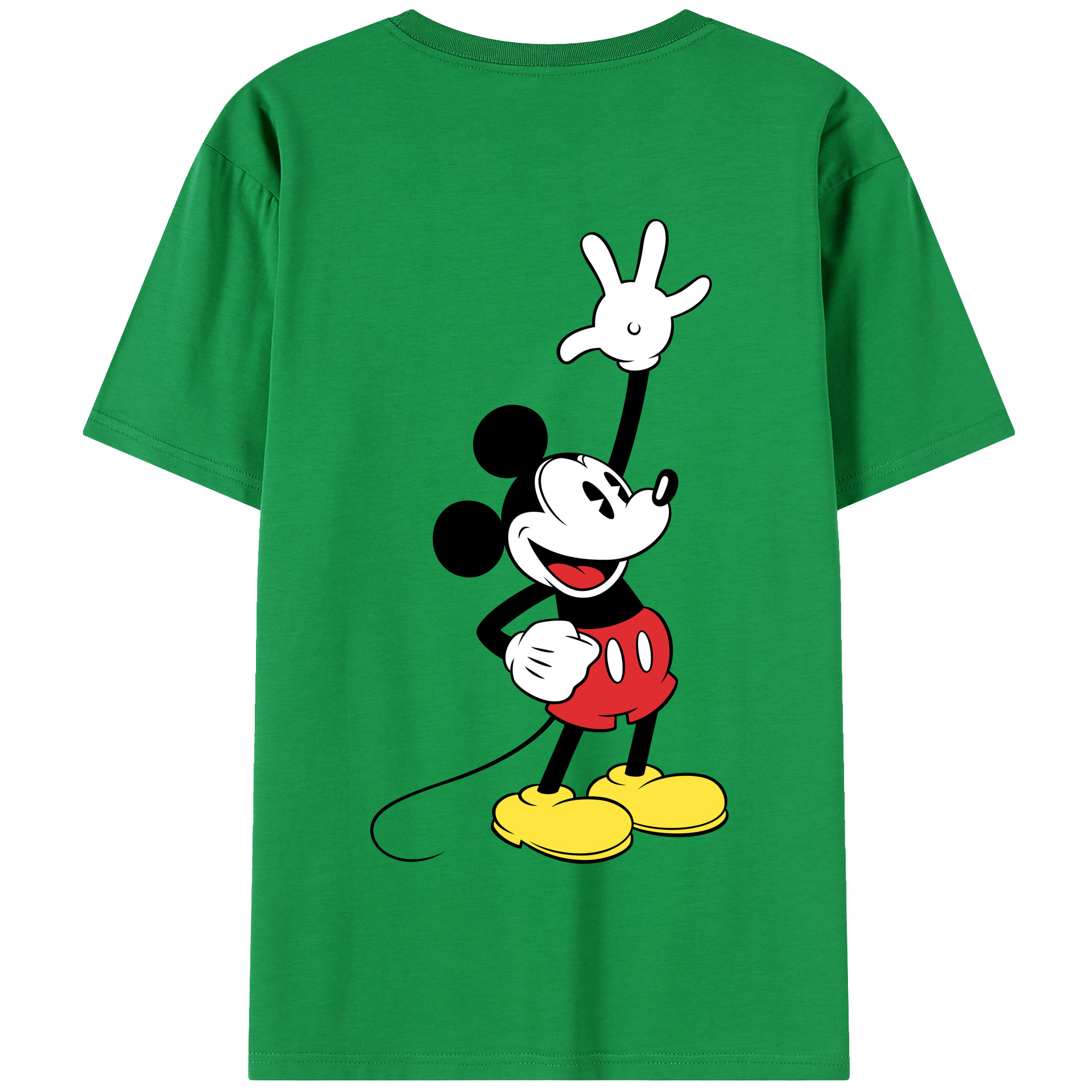 （画像用） ミッキーマウス Mickey Mouse 綿100％半袖Tシャツ（背面プリント）