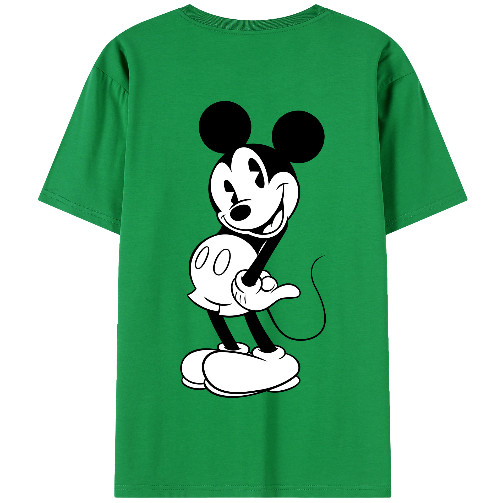 （画像用） ミッキーマウス Mickey Mouse 綿100％半袖Tシャツ（背面プリント）