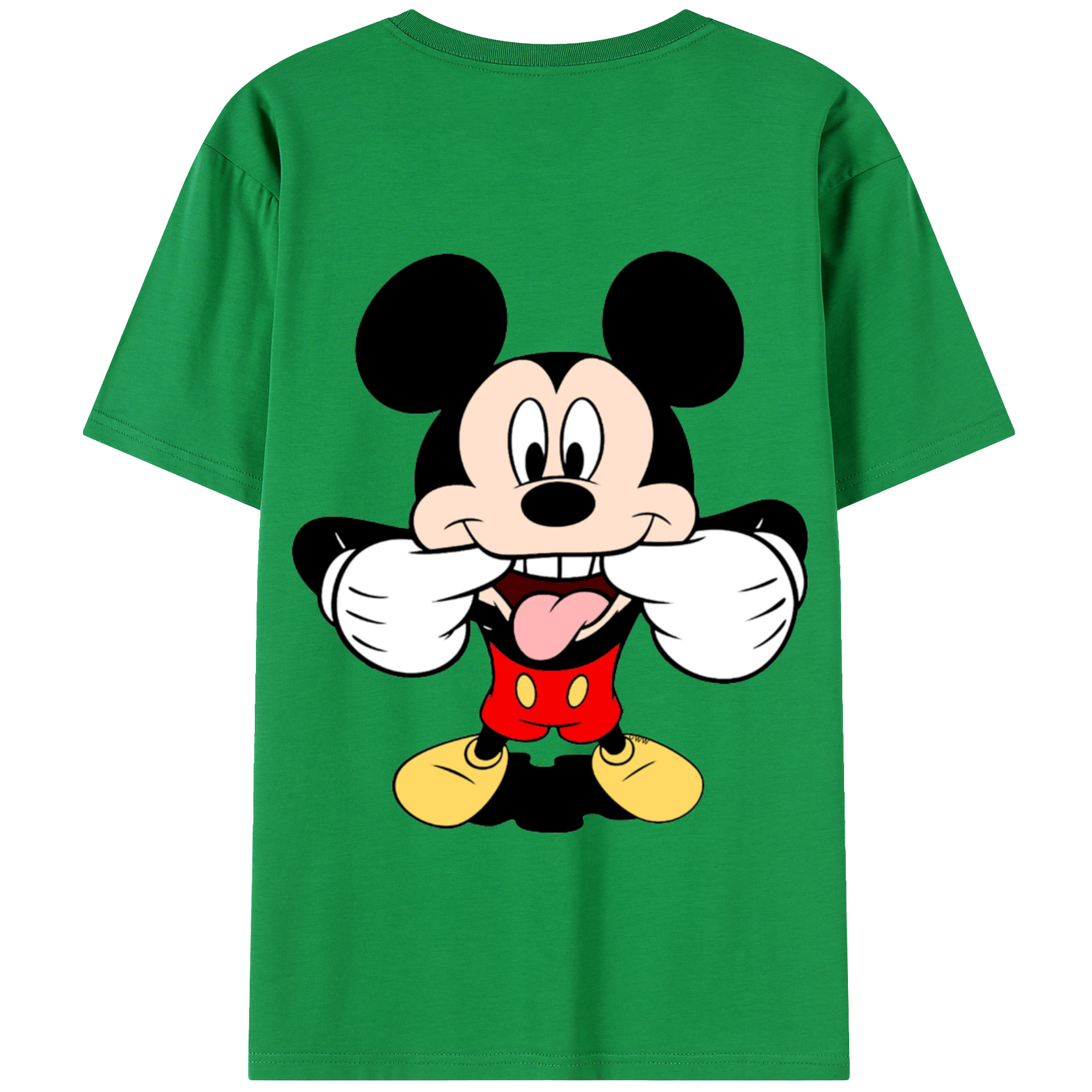 （画像用） ミッキーマウス Mickey Mouse 綿100％半袖Tシャツ（背面プリント）