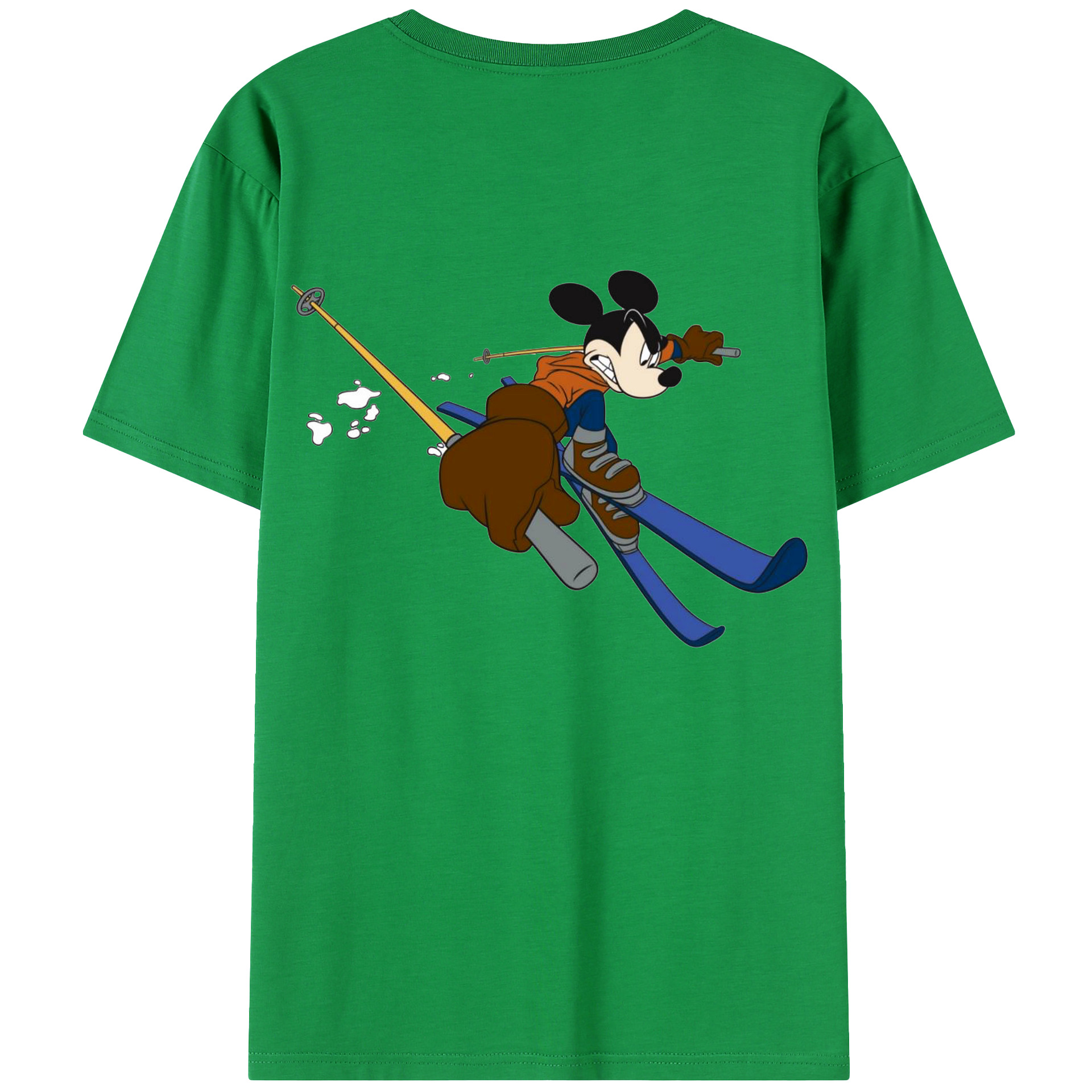 （画像用） ミッキーマウス Mickey Mouse 綿100％半袖Tシャツ（背面プリント）
