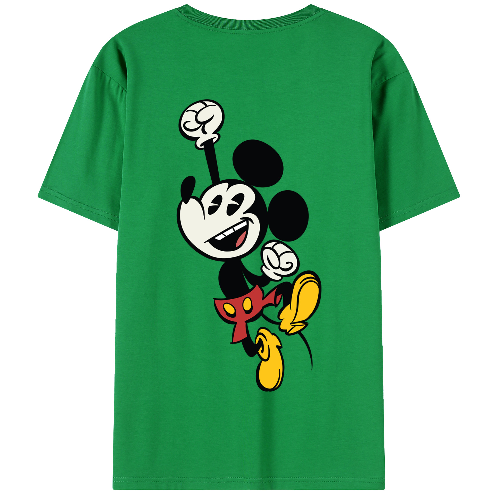 （画像用） ミッキーマウス Mickey Mouse 綿100％半袖Tシャツ（背面プリント）