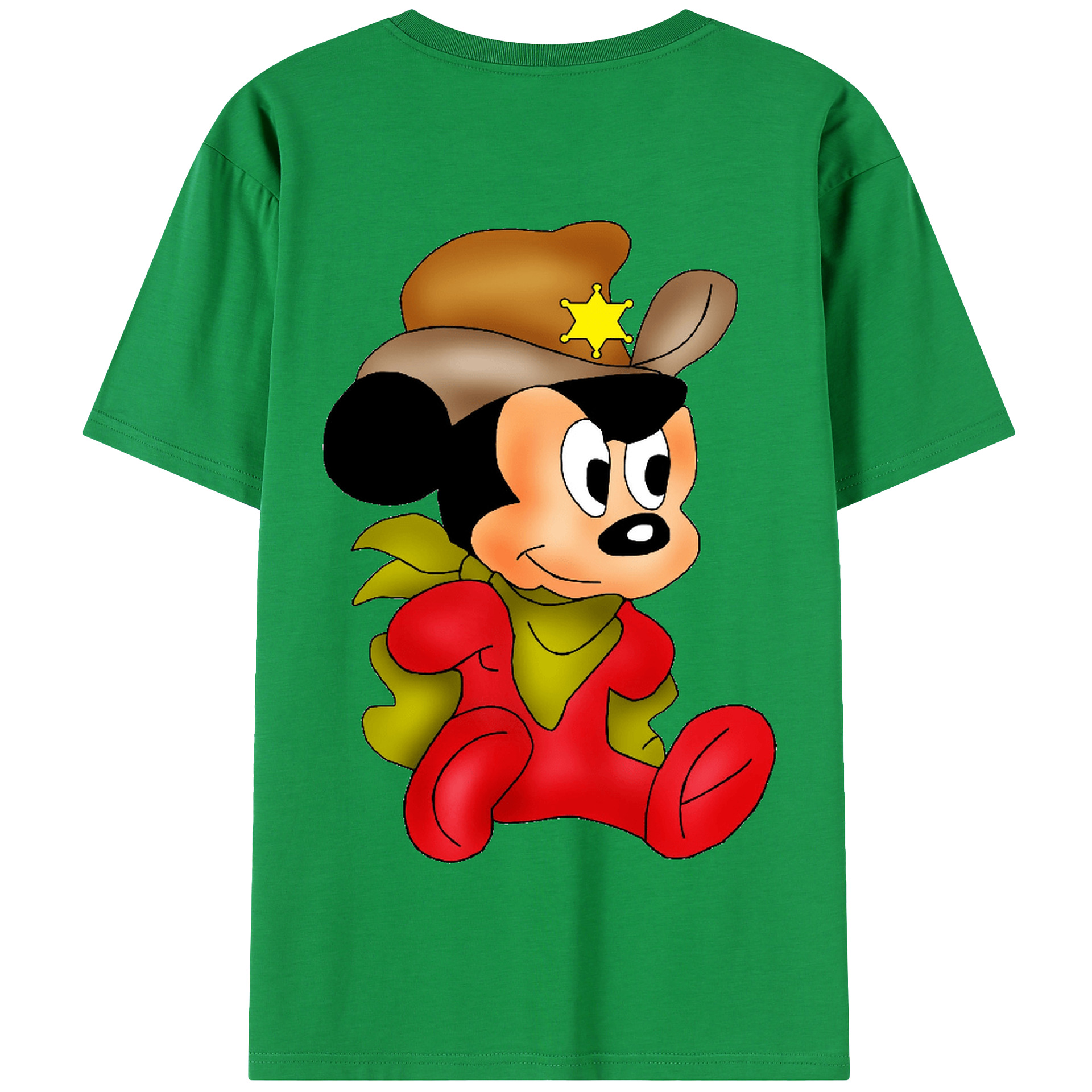 （画像用） ミッキーマウス Mickey Mouse 綿100％半袖Tシャツ（背面プリント）