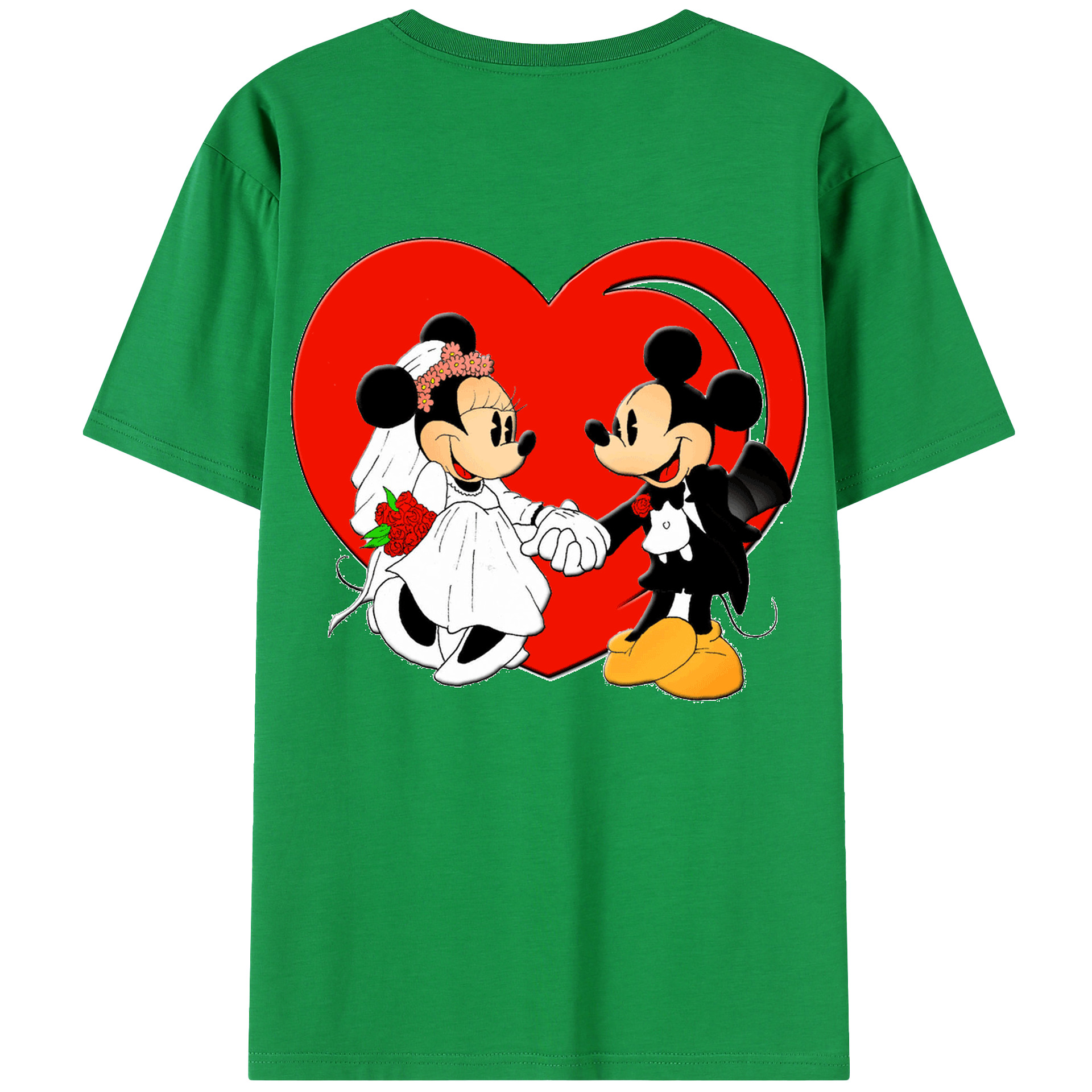 （画像用） ミッキーマウス Mickey Mouse 綿100％半袖Tシャツ（背面プリント）