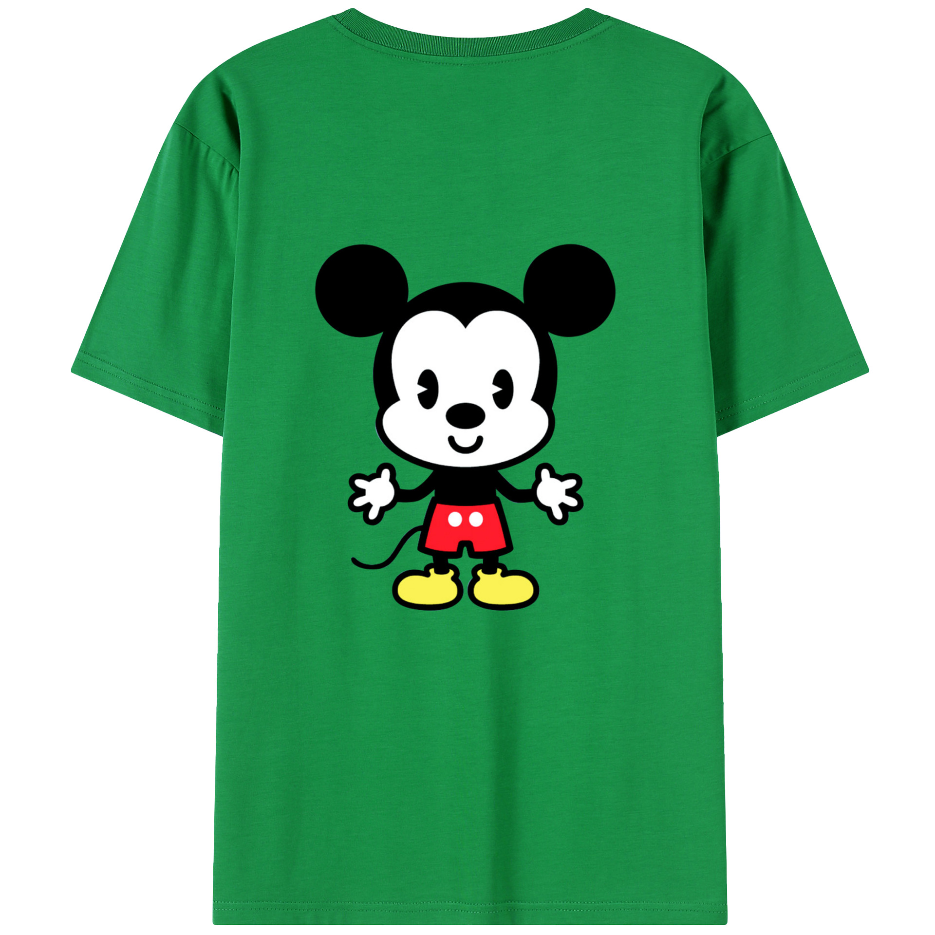 （画像用） ミッキーマウス Mickey Mouse 綿100％半袖Tシャツ（背面プリント）