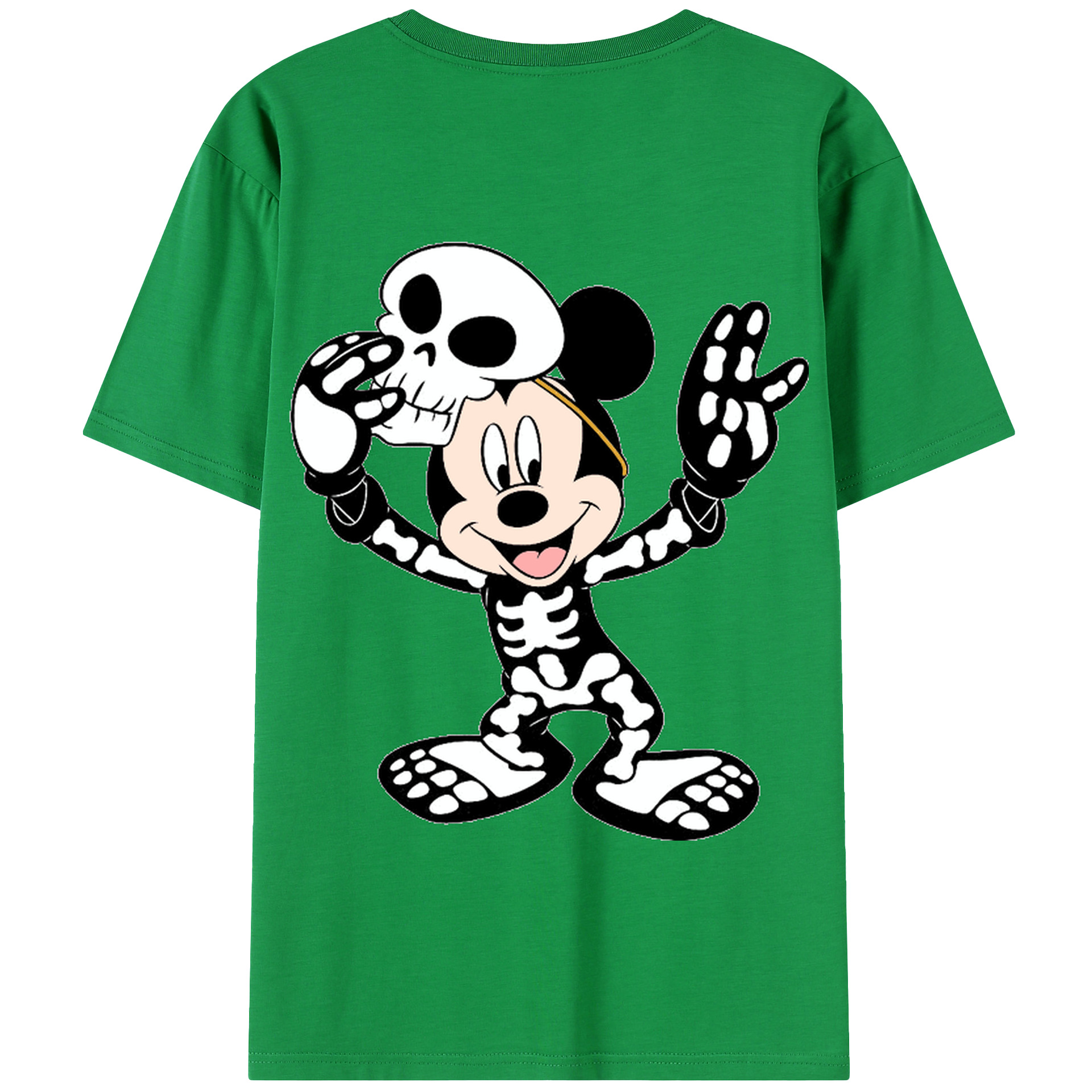 （画像用） ミッキーマウス Mickey Mouse 綿100％半袖Tシャツ（背面プリント）