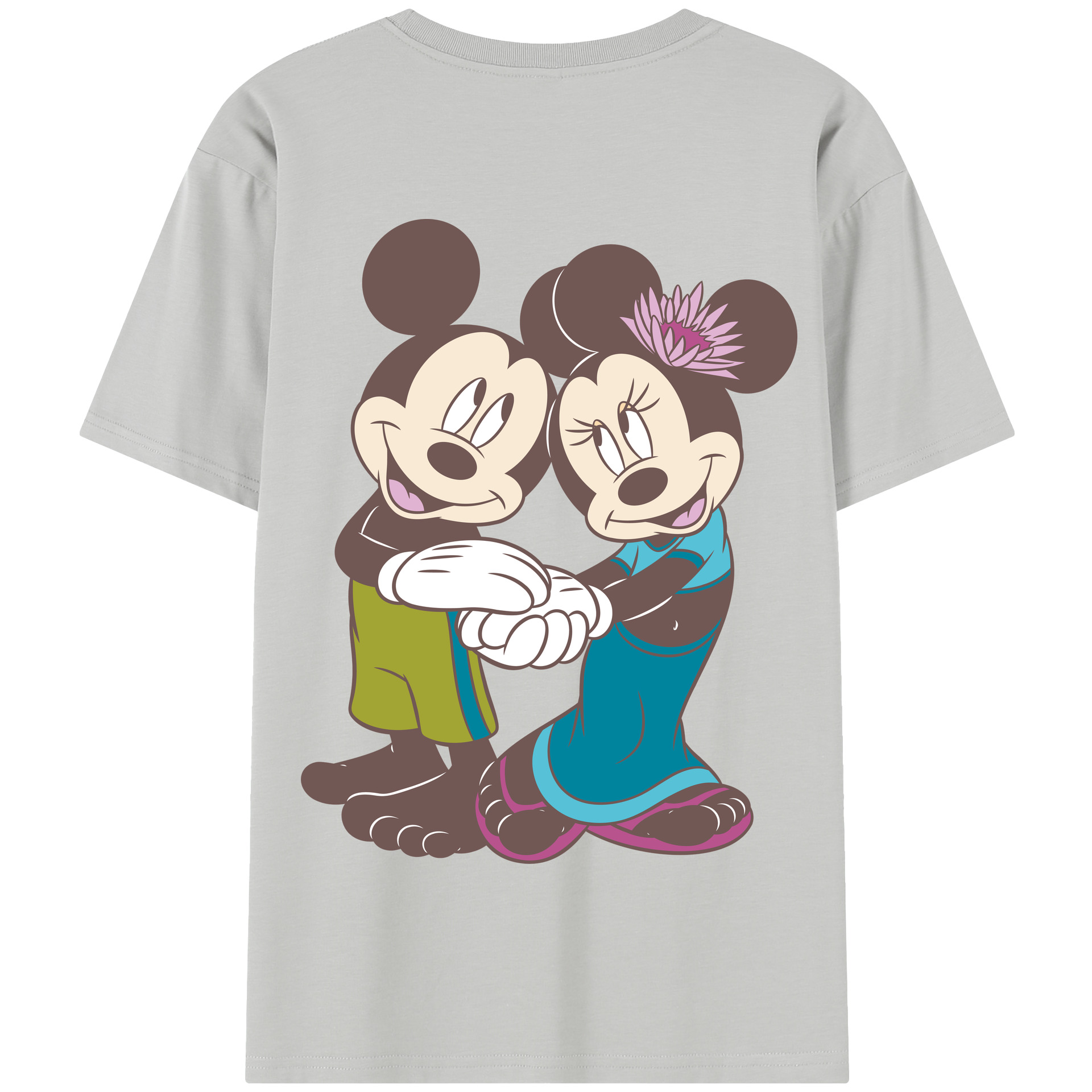 （画像用） ミッキーマウス Mickey Mouse 綿100％半袖Tシャツ（背面プリント）