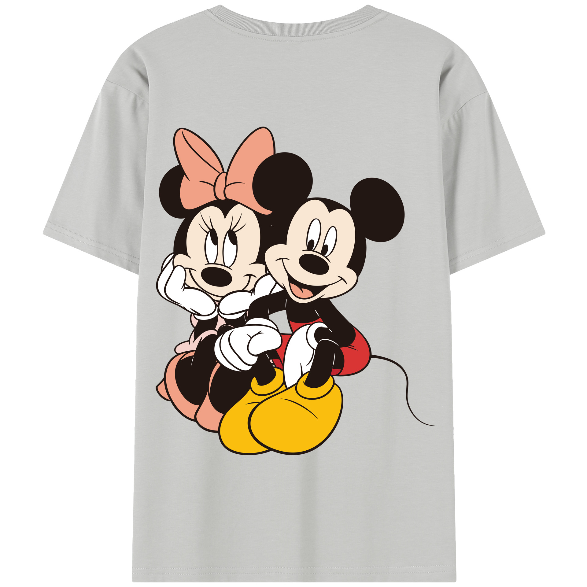 （画像用） ミッキーマウス Mickey Mouse 綿100％半袖Tシャツ（背面プリント）