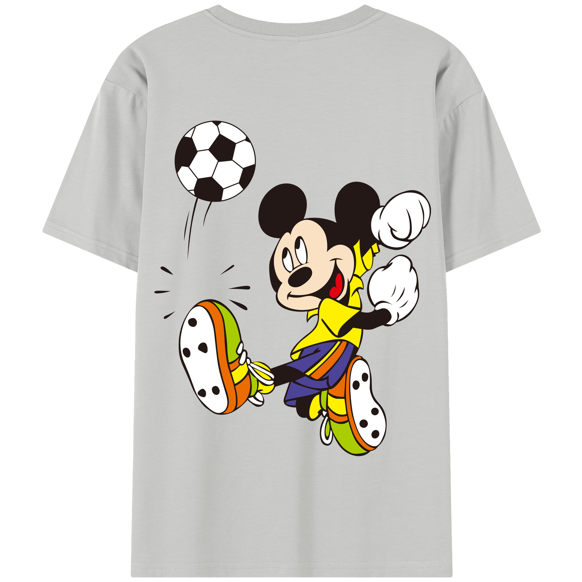 （画像用） ミッキーマウス Mickey Mouse 綿100％半袖Tシャツ（背面プリント）