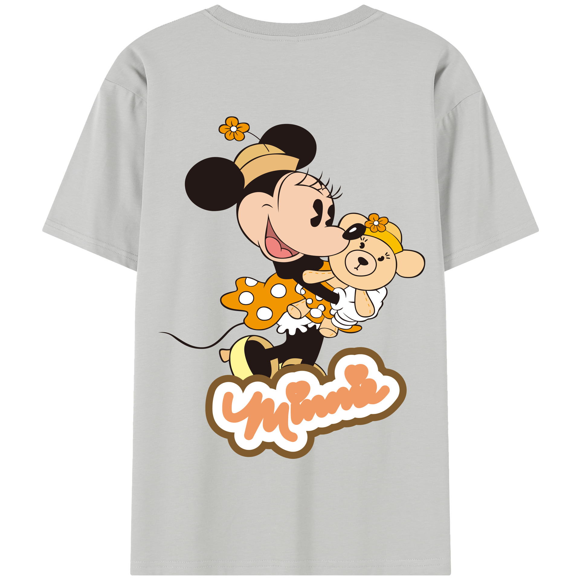 （画像用） ミッキーマウス Mickey Mouse 綿100％半袖Tシャツ（背面プリント）