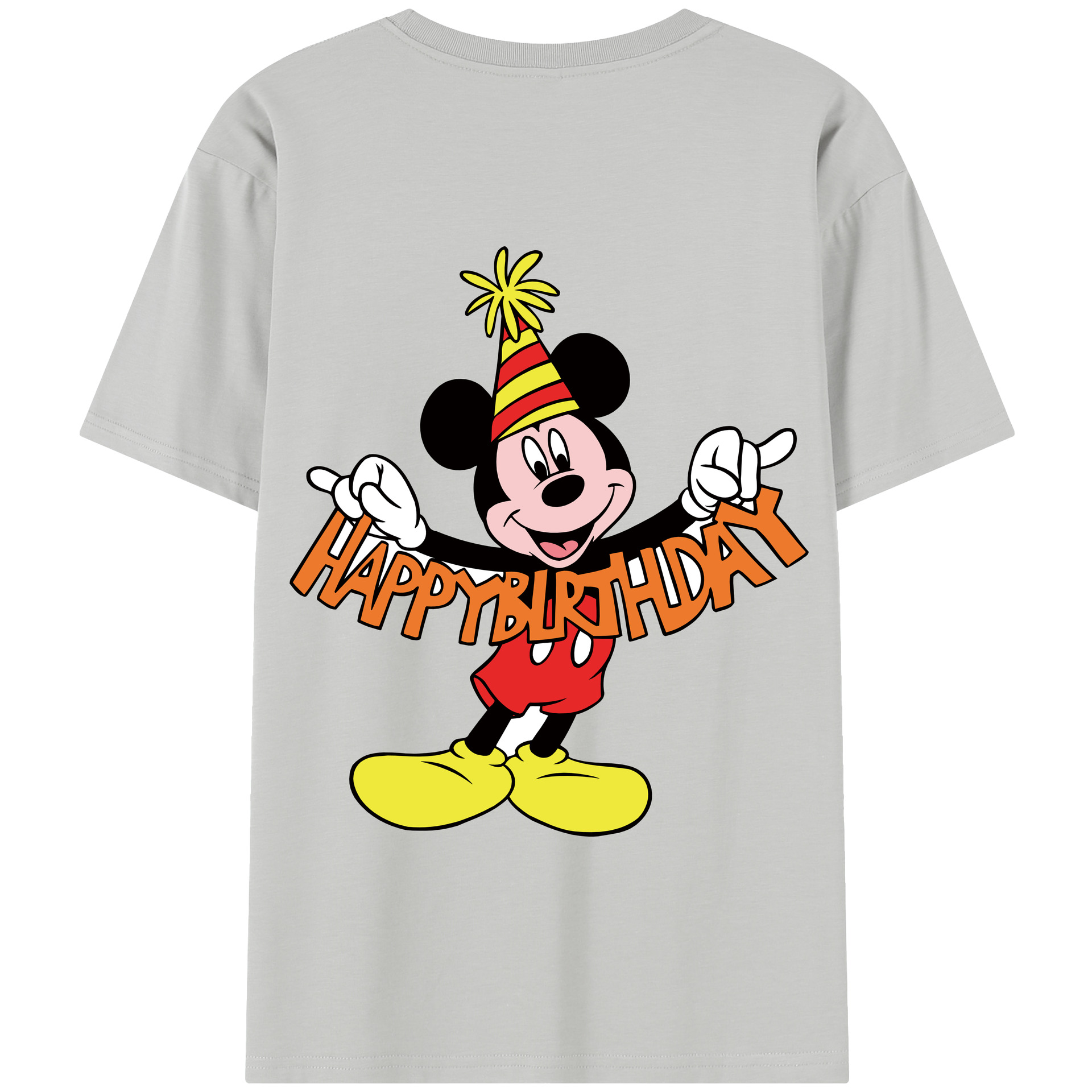 （画像用） ミッキーマウス Mickey Mouse 綿100％半袖Tシャツ（背面プリント）