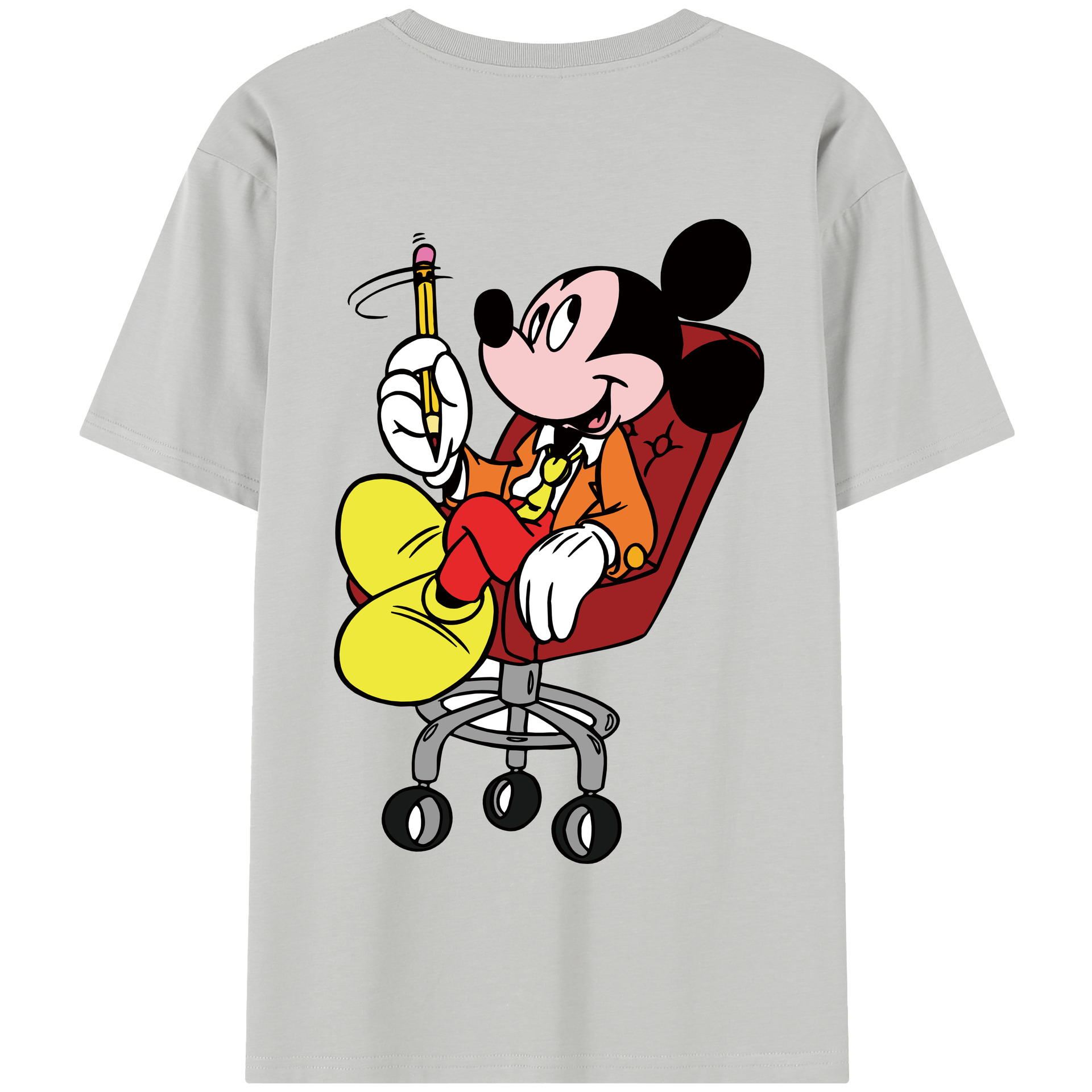 （画像用） ミッキーマウス Mickey Mouse 綿100％半袖Tシャツ（背面プリント）